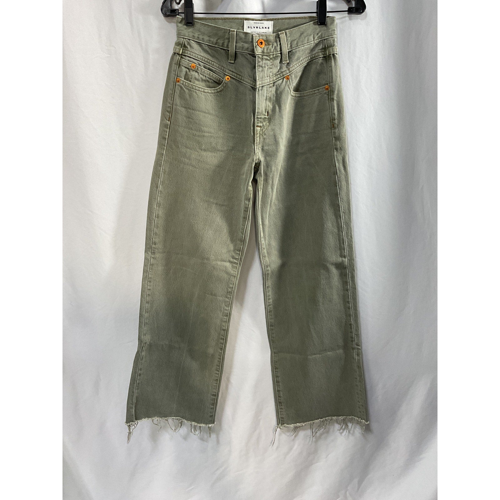 Slvrlake 'Grace' Green Cotton Double Yoke Denim Jean Size 24