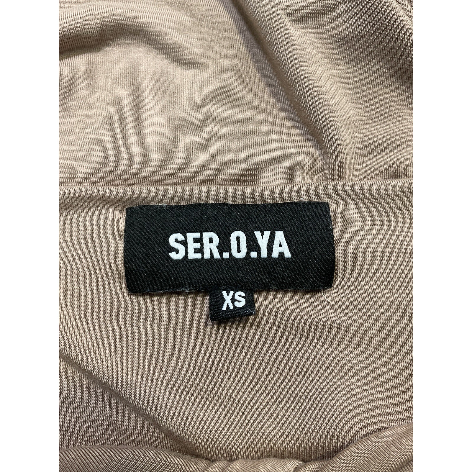 Ser.O.Ya 'Artemis' Beige Front Cut Out Off Shoulder Top Size XS