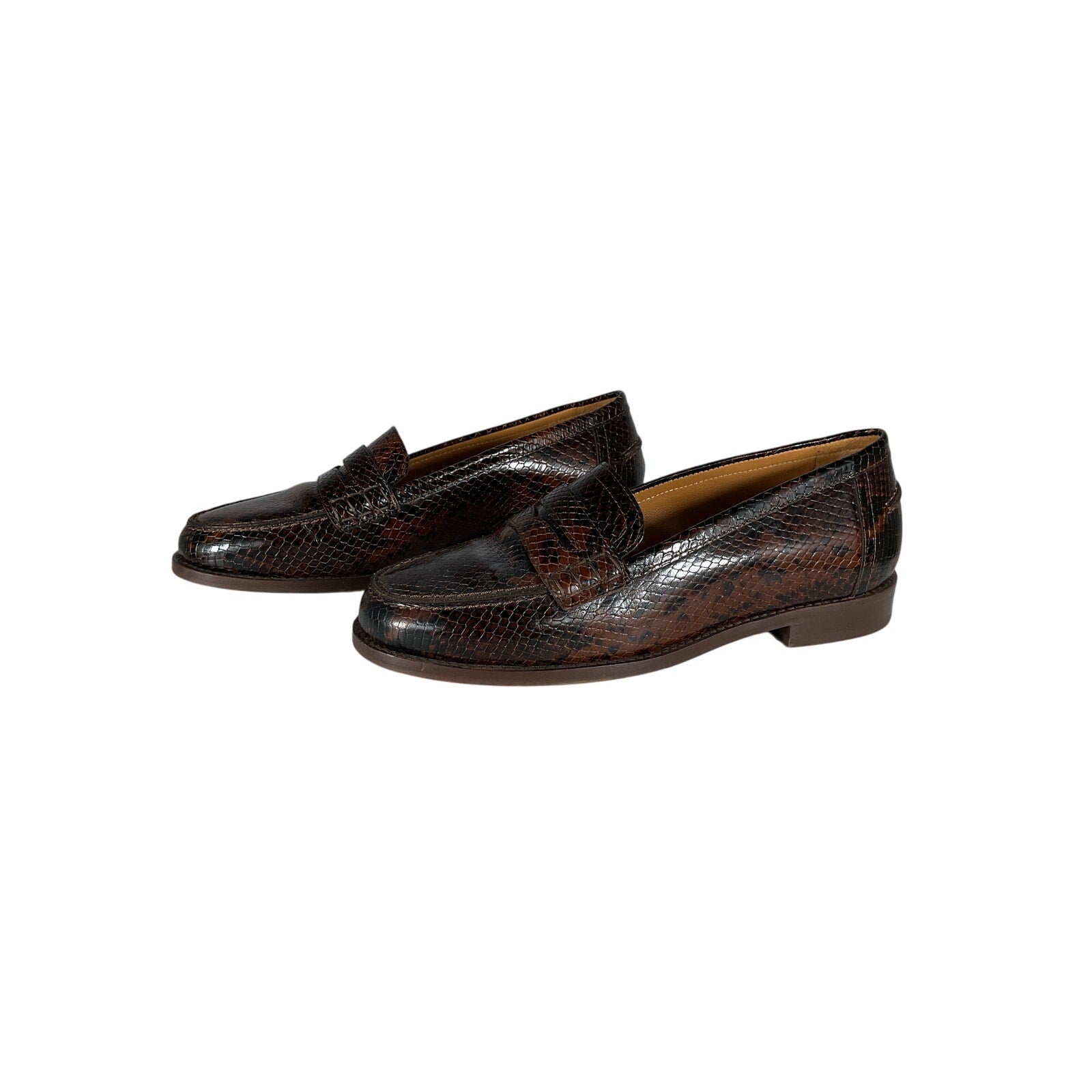 S�zane 'Andr�' Brown Leather Loafers Size 7