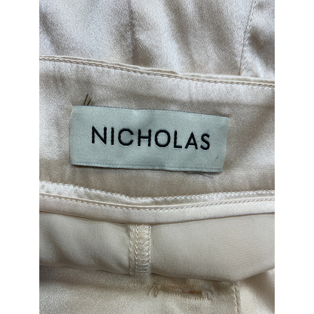 Nicholas 'Erato' White Charmeuse Pant Size 2