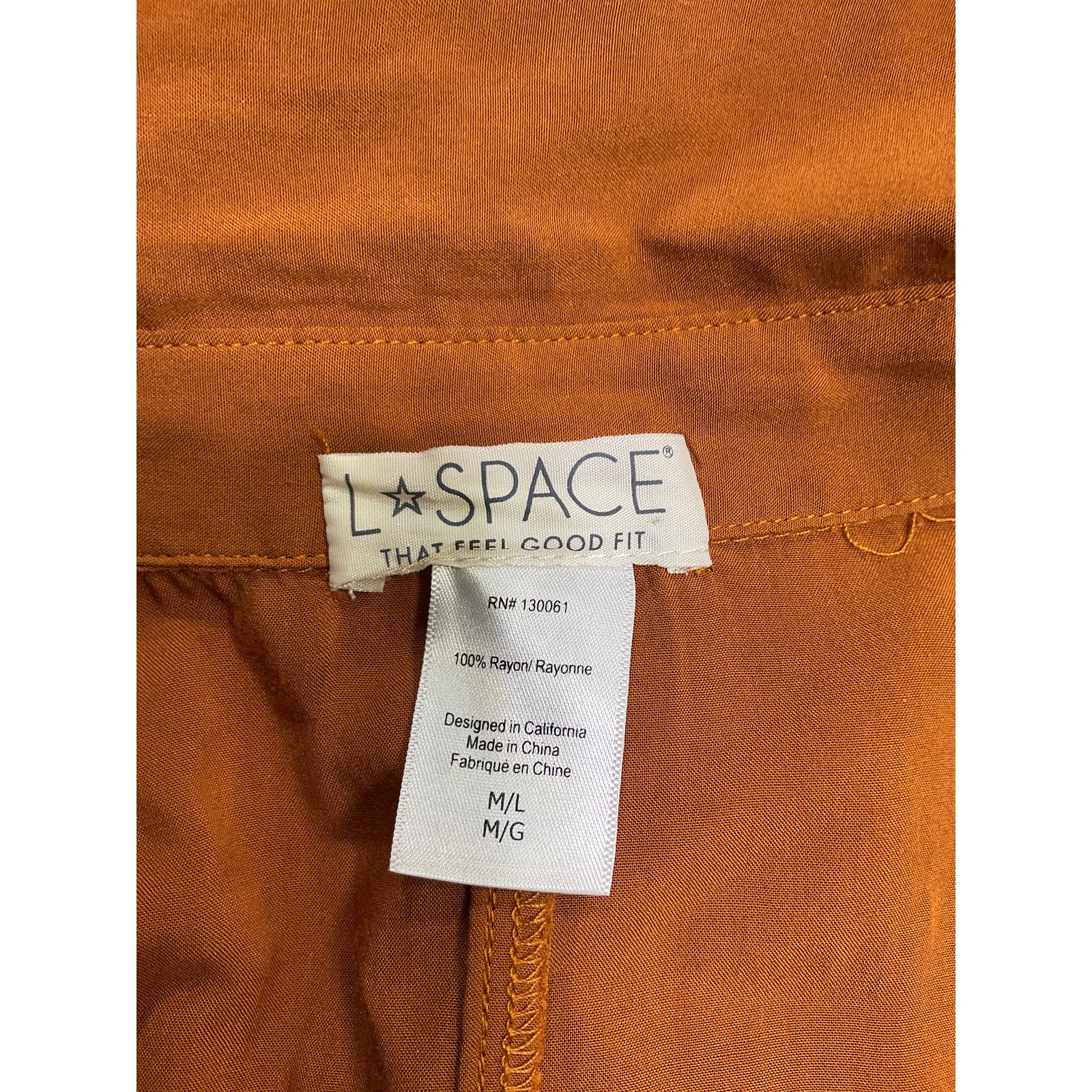 L*Space 'Pacifica' Brown Rayon Tunic Size M / L