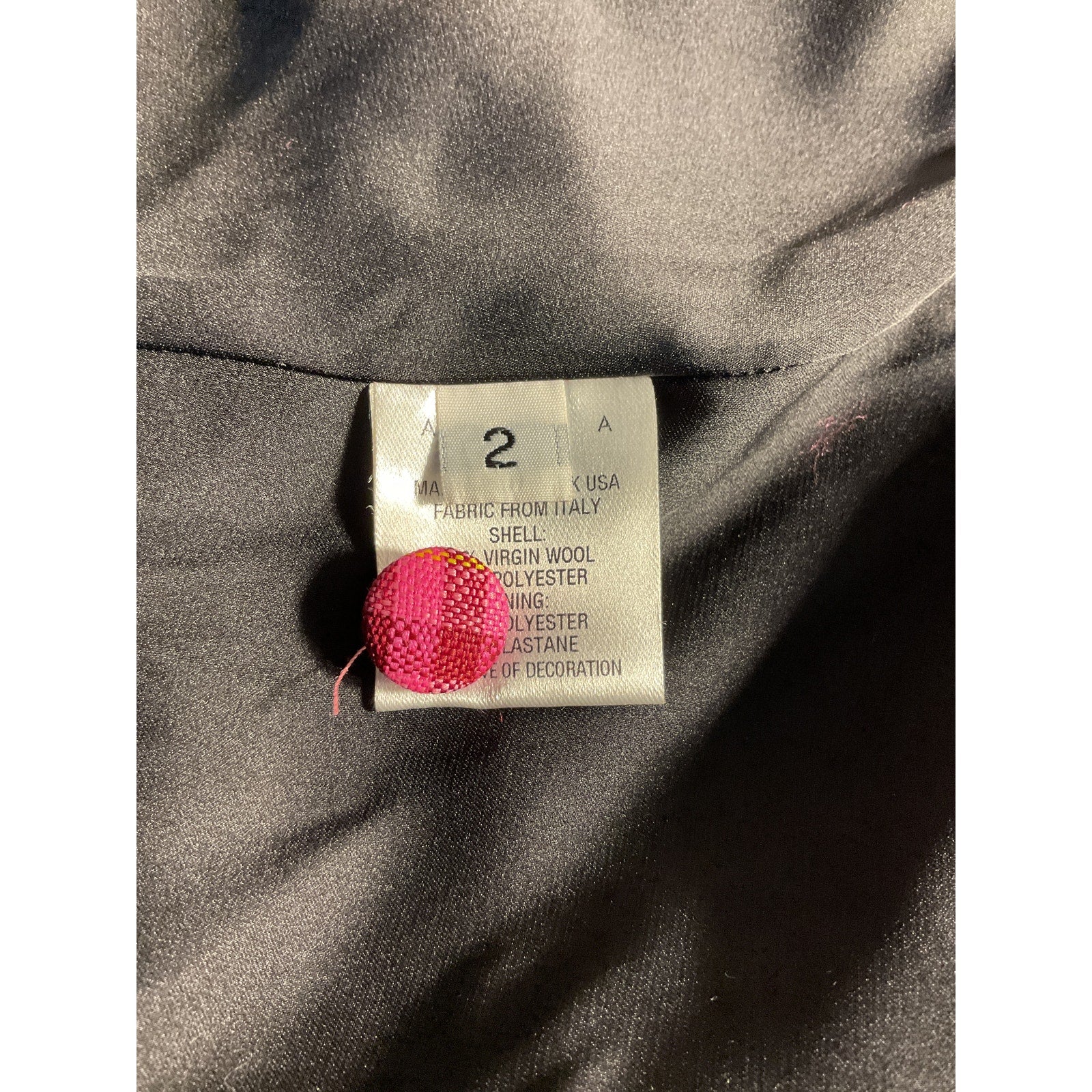 Area Crystal Buckle Pink 'Hourglass' Blazer Size 2