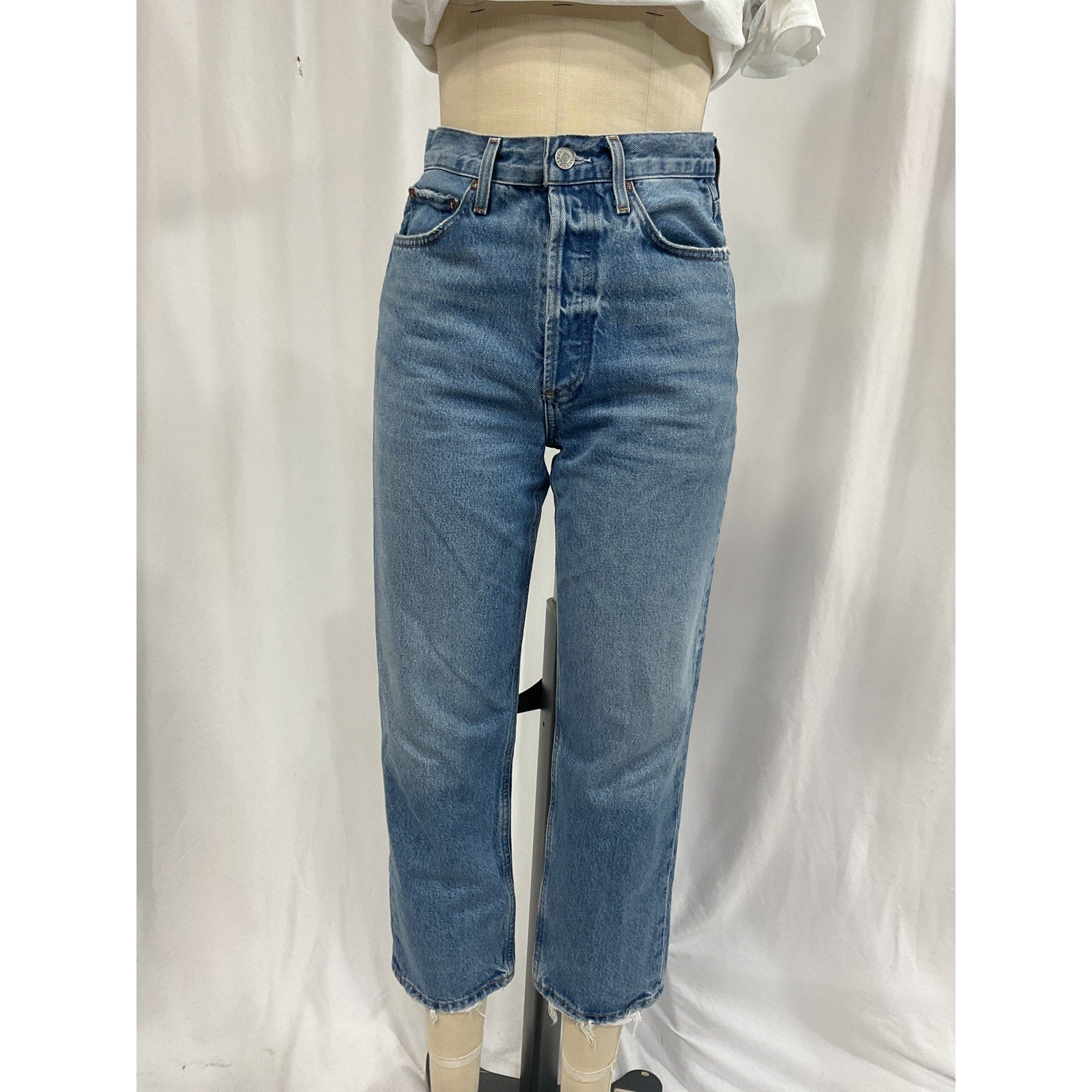 Agolde '90's' Blue Crop Denim Jean Size 24