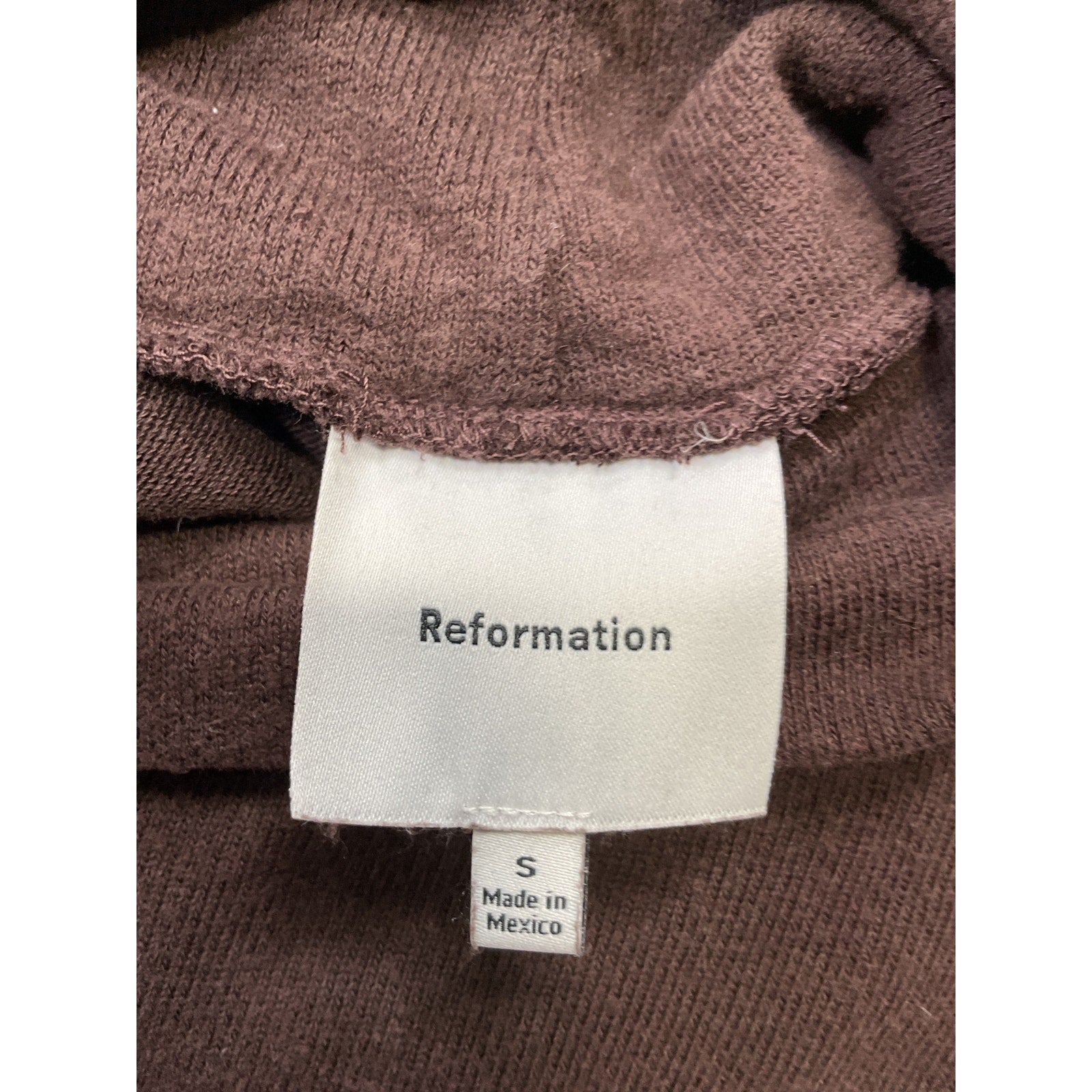 Reformation 'Anya' Brown Tencel Lyocell Knit Top Size S