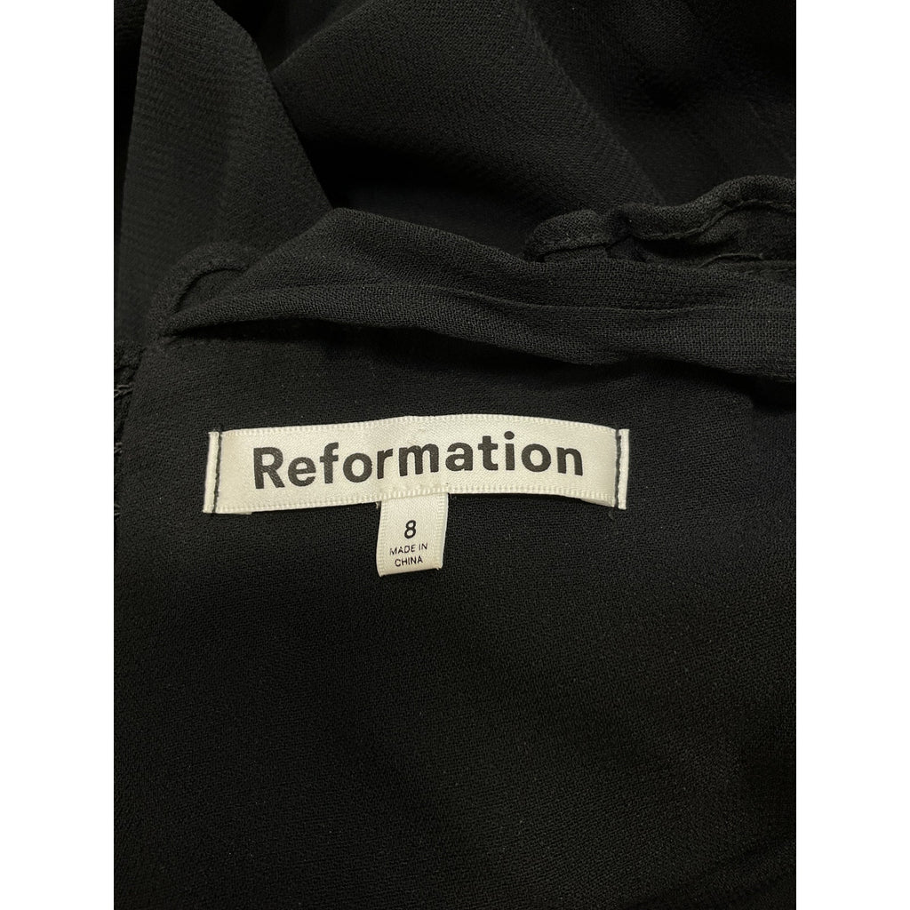Reformation 'Alfred' Black Viscose Jumpsuit Size 8
