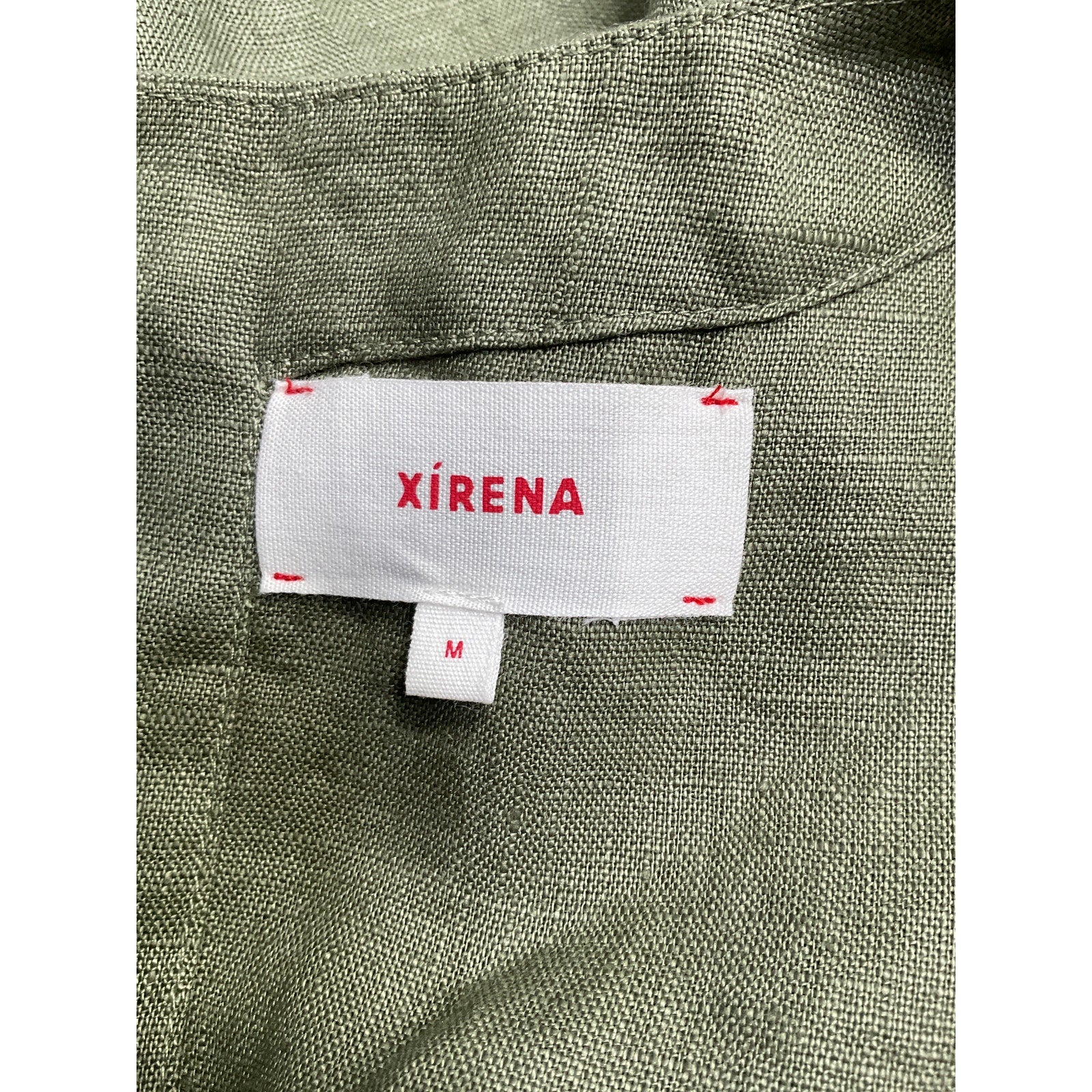 Xirena 'Robbie' Green Linen Linen Top Size M