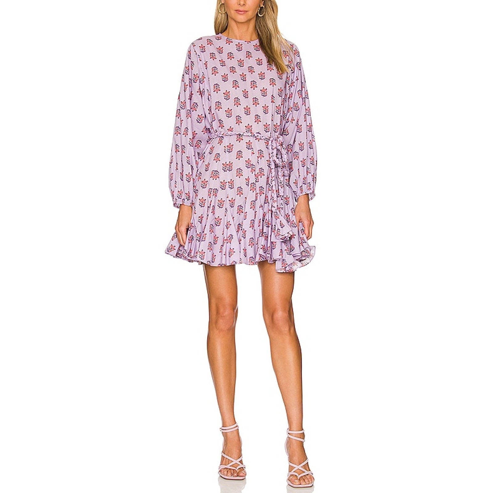 Rhode 'Ella' Purple Linen Dress Size M
