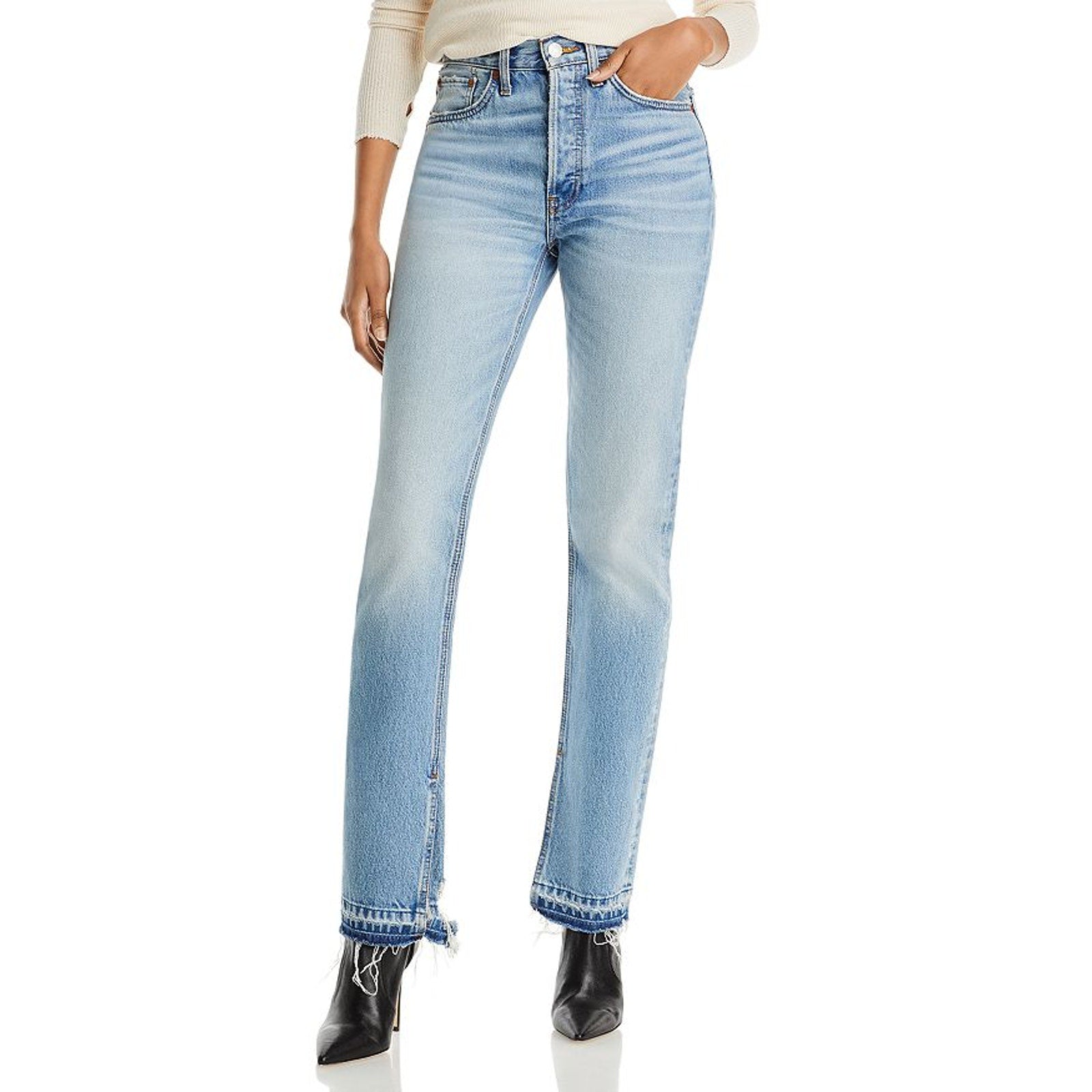 Re/Done '70s' Blue High Rise Bootcut Denim Jeans Size 26
