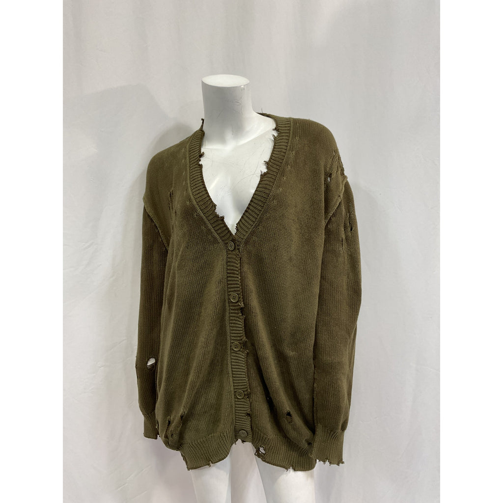 Ser.O.Ya 'Ari' Green Cotton Cardigan Size XXS