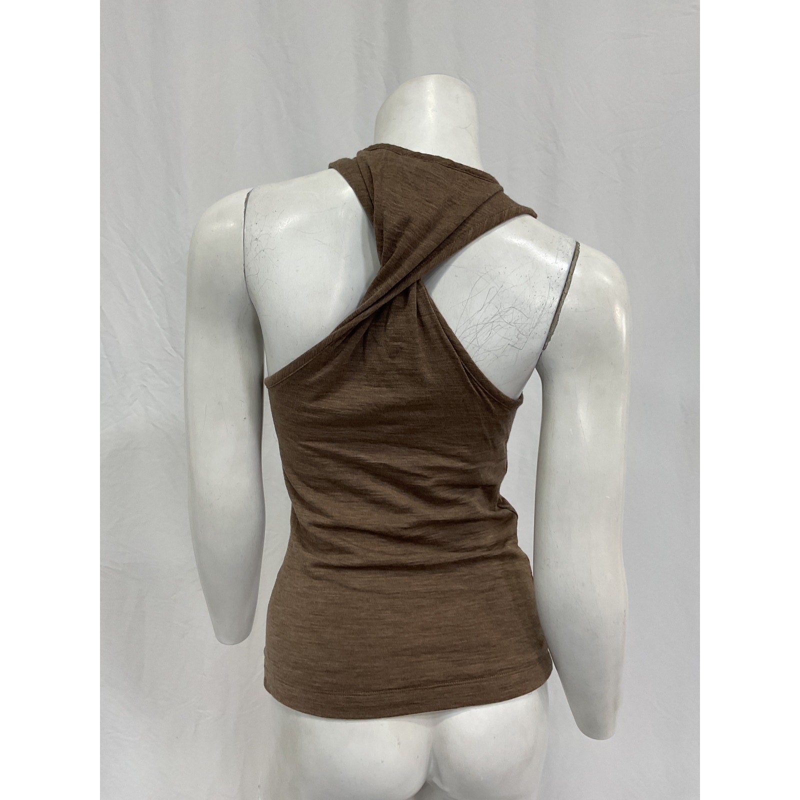 Loewe 'Anagram' Brown Wool Tank Top Size S