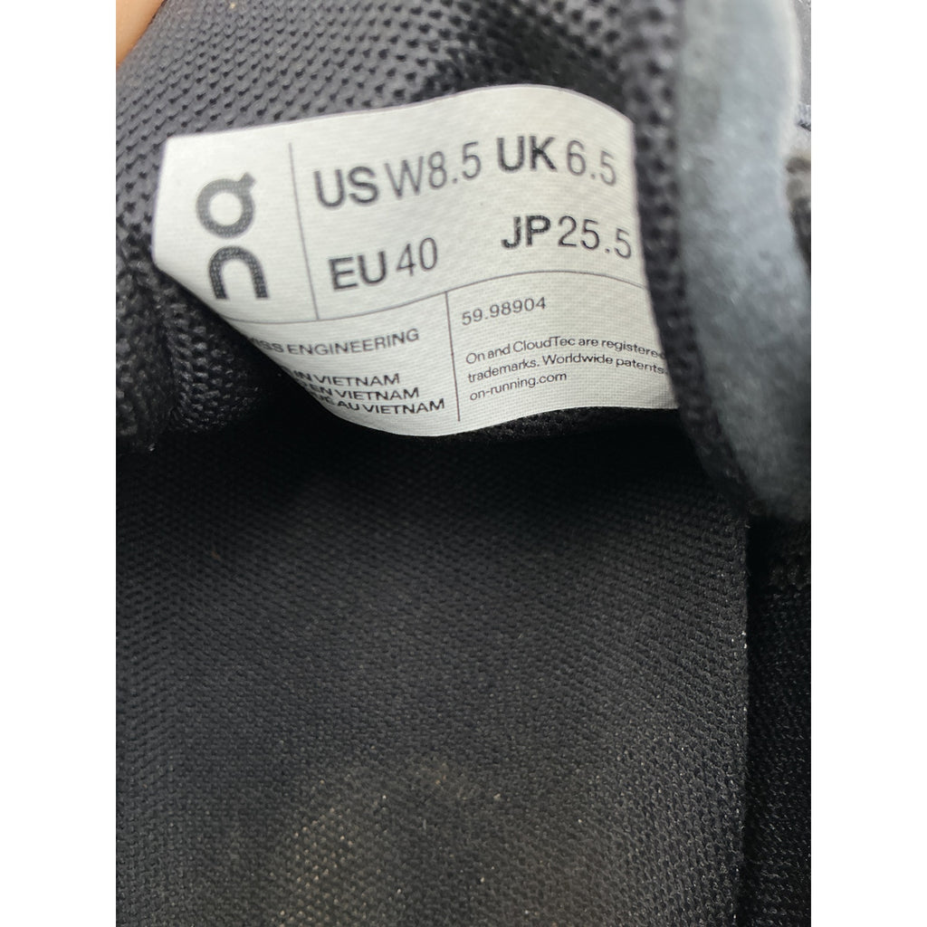 On Cloud 5 Black Rubber Running Shoe Size 8.5 M