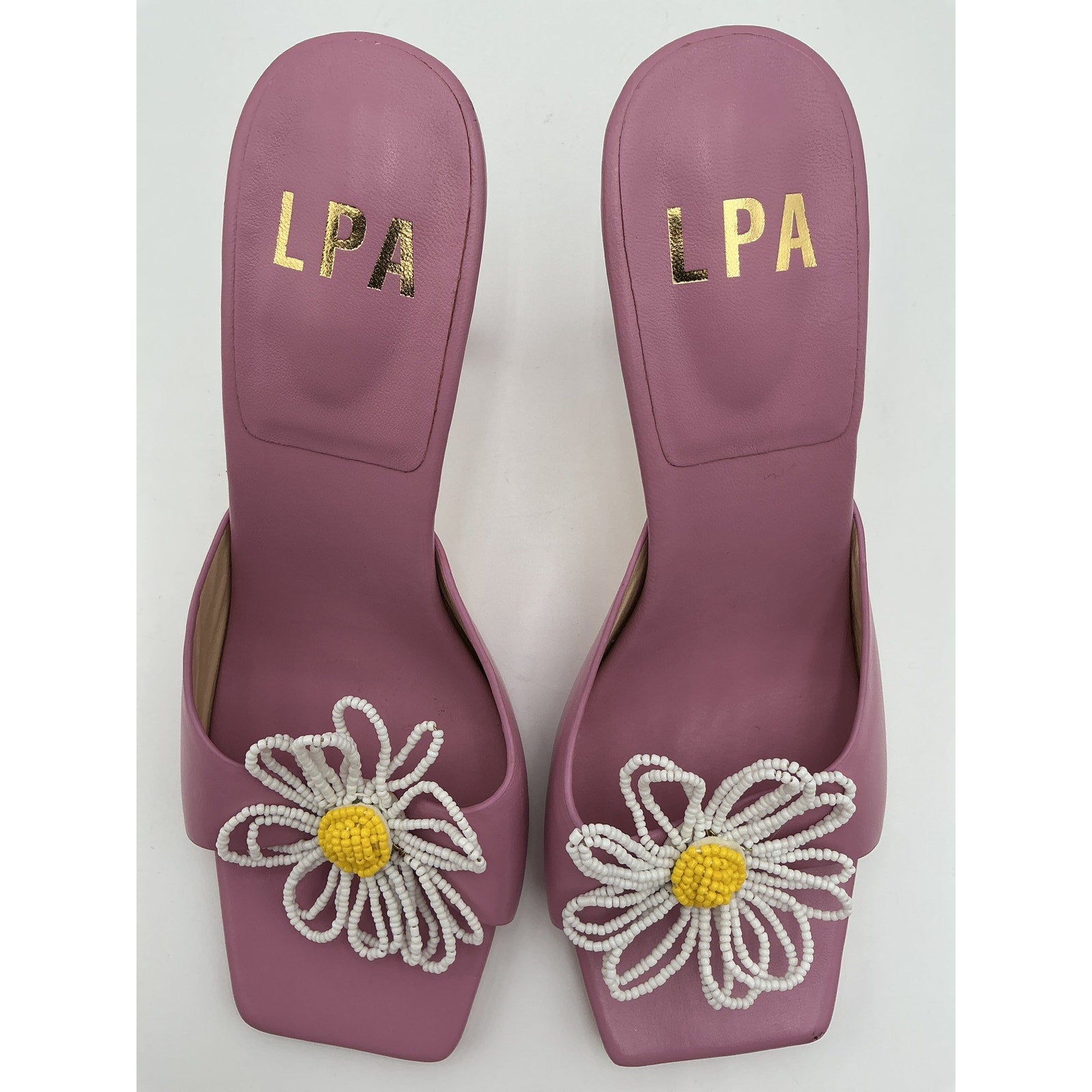 Lpa 'Camila' Purple Leather Heel Size 9