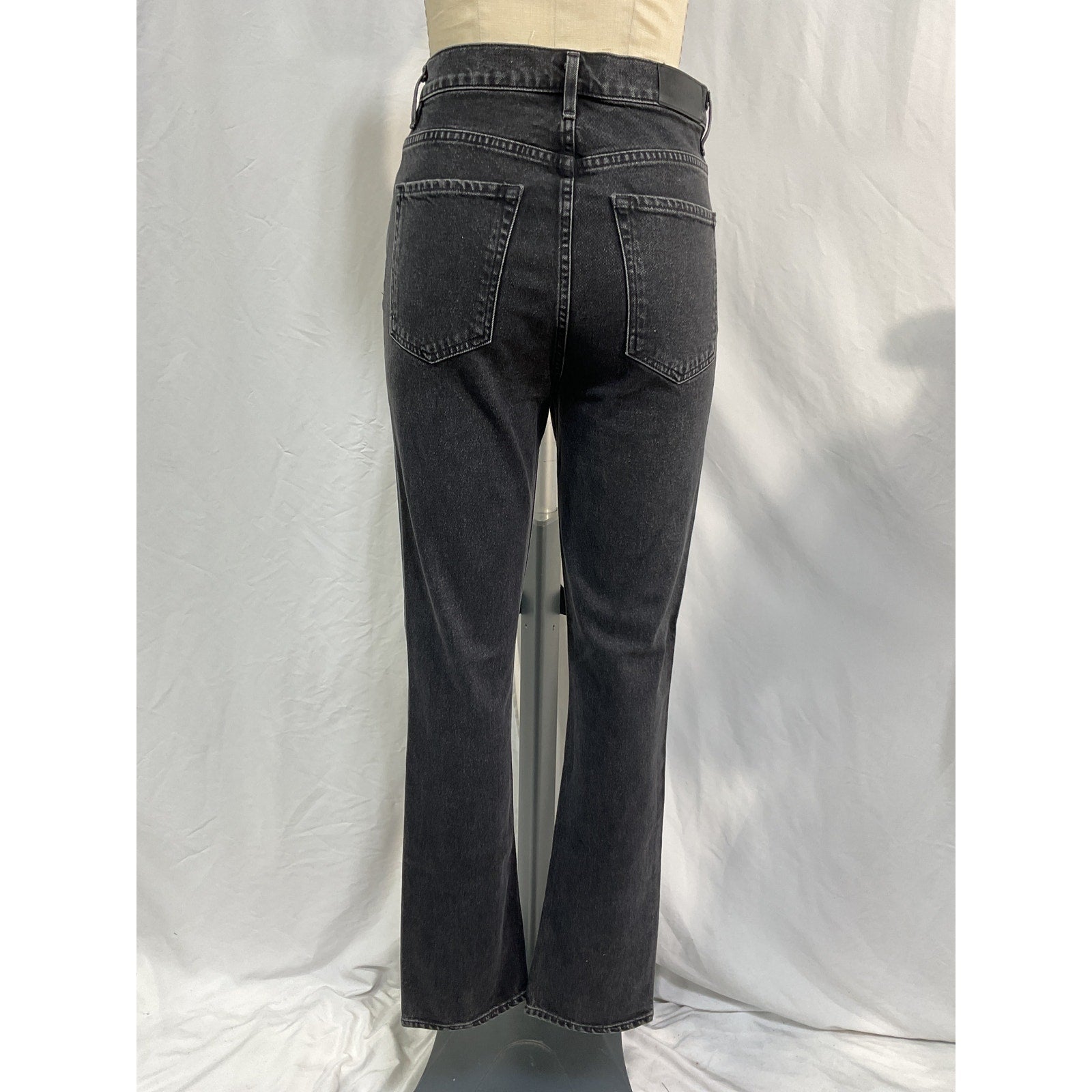 Goldsign 'Lawler' Black Cotton High-Rise Slim-Leg Jeans Size 26