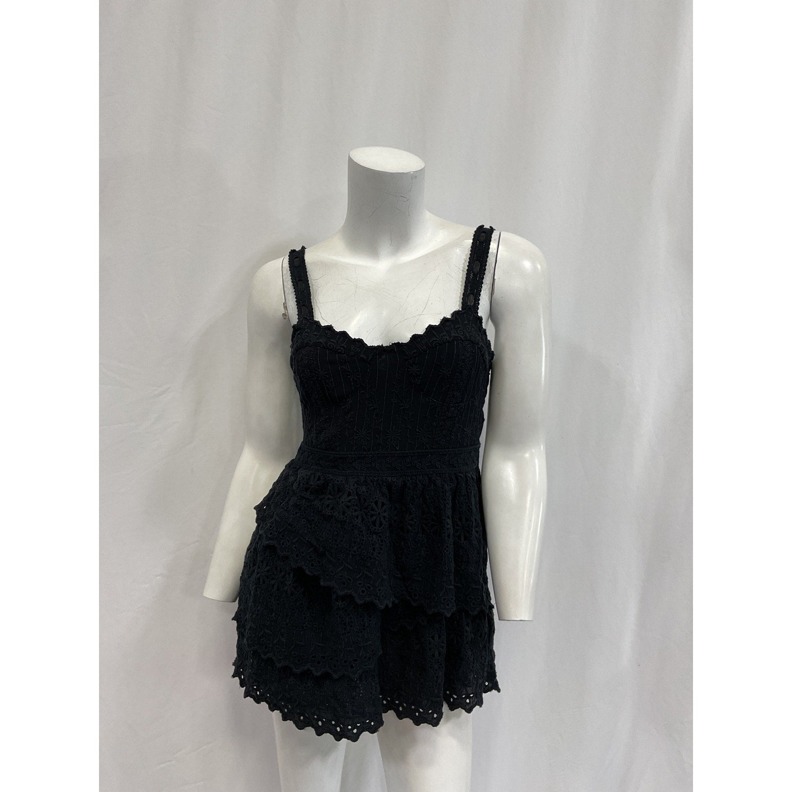 Loveshackfancy 'Caro' Black Mini Dress Size 0