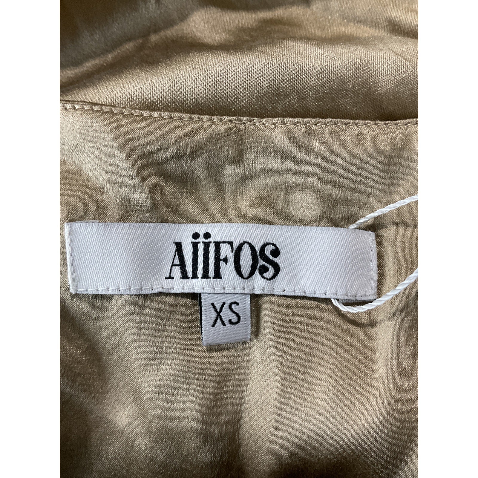 Aiifos 'Martha' Gold Silk Dress Size XS