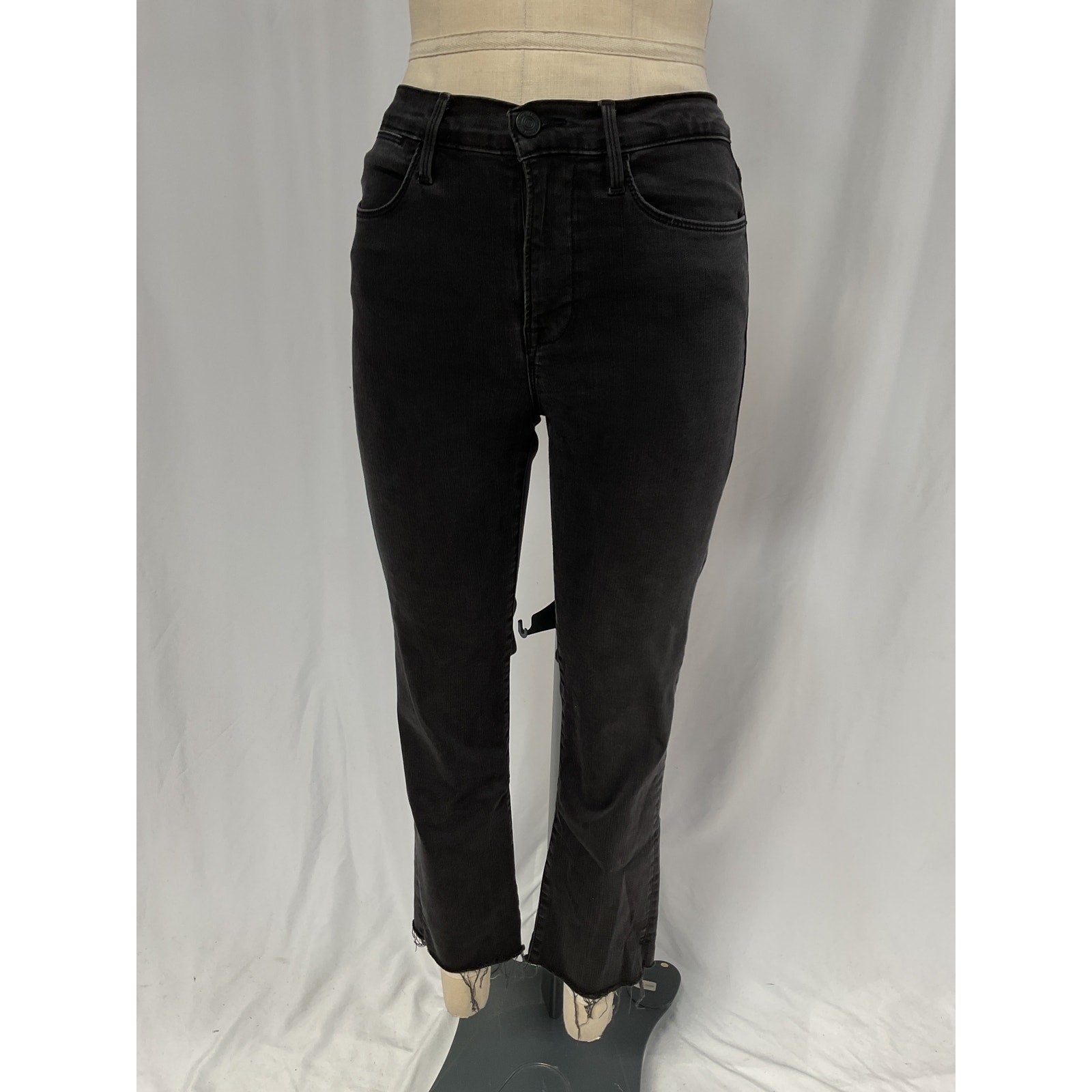 Frame 'Le High' Black Straight Denim Jeans Size 28