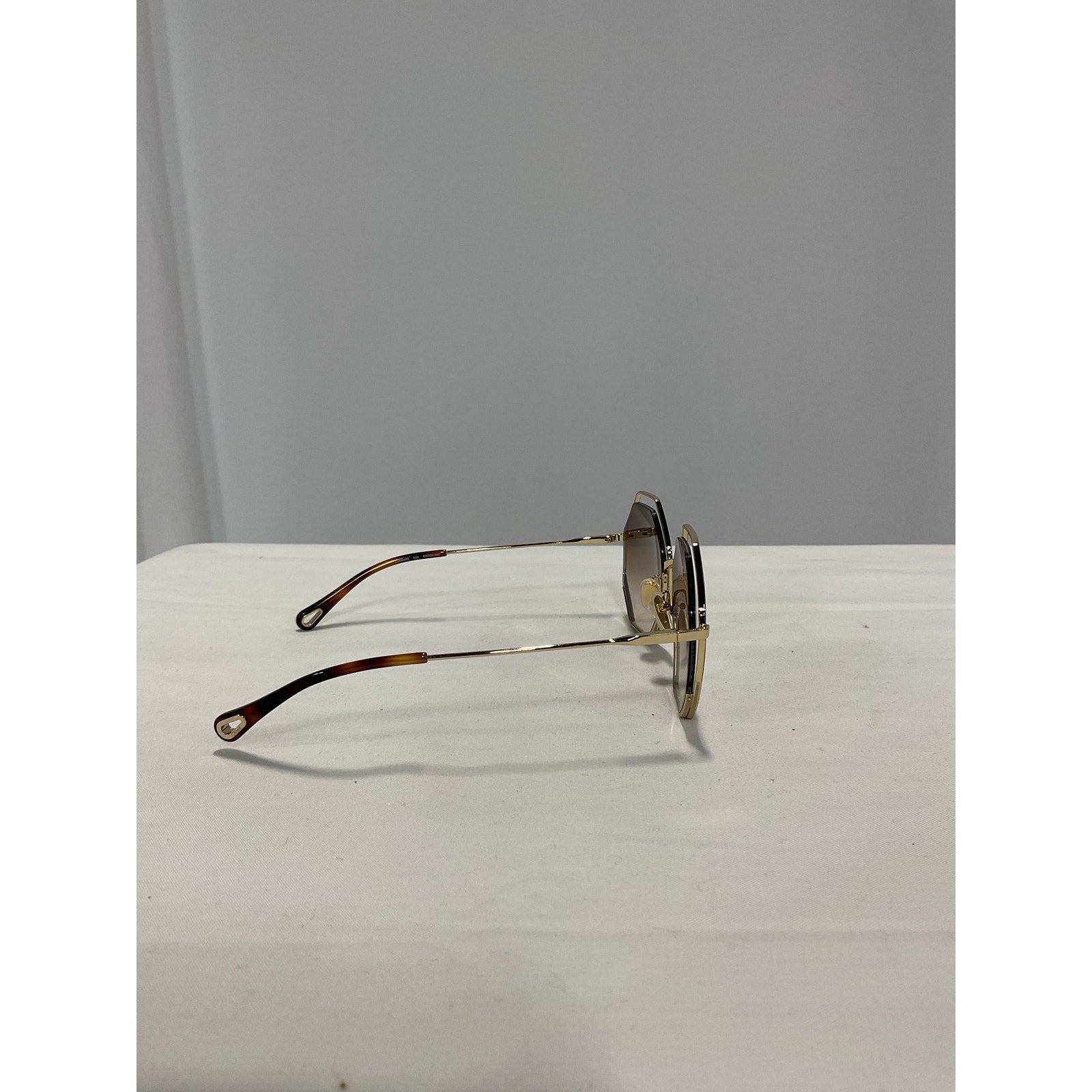 Chlo� 'Octagonal' Gold Cut-Out Sunglasses Size OS