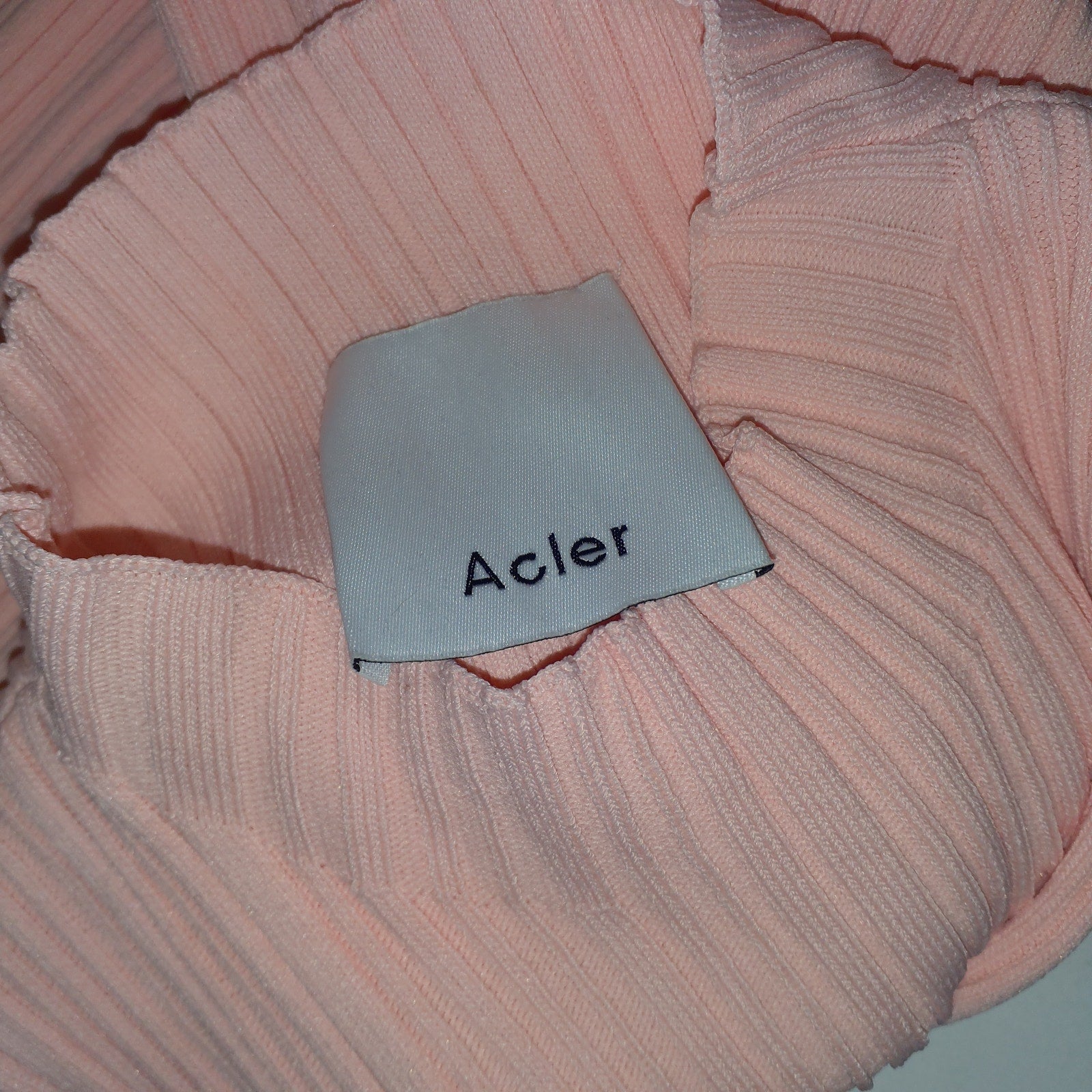 Acler 'Lunar' Pink Ribbed-Knit Maxi Tank Dress Size 2