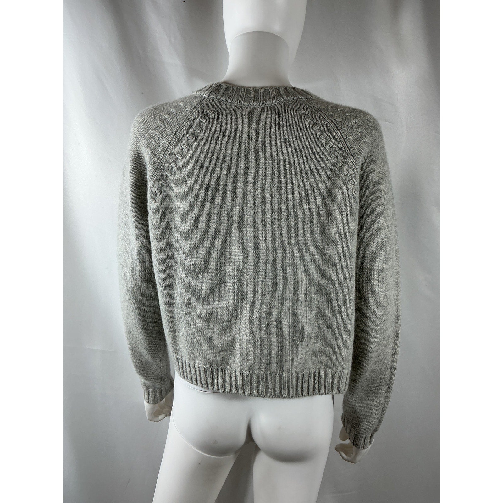 Ba&Sh 'Clapam' Grey Cashmere Cardigan Size S