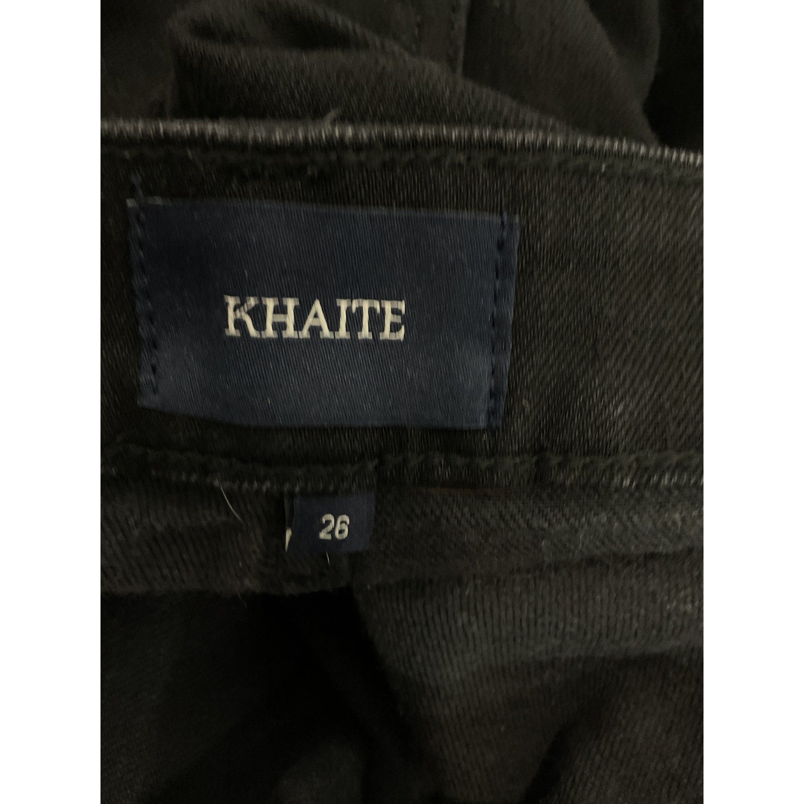 Khaite 'Vivian' Black Mid-Rise Straight-Leg Denim Jeans Size 26