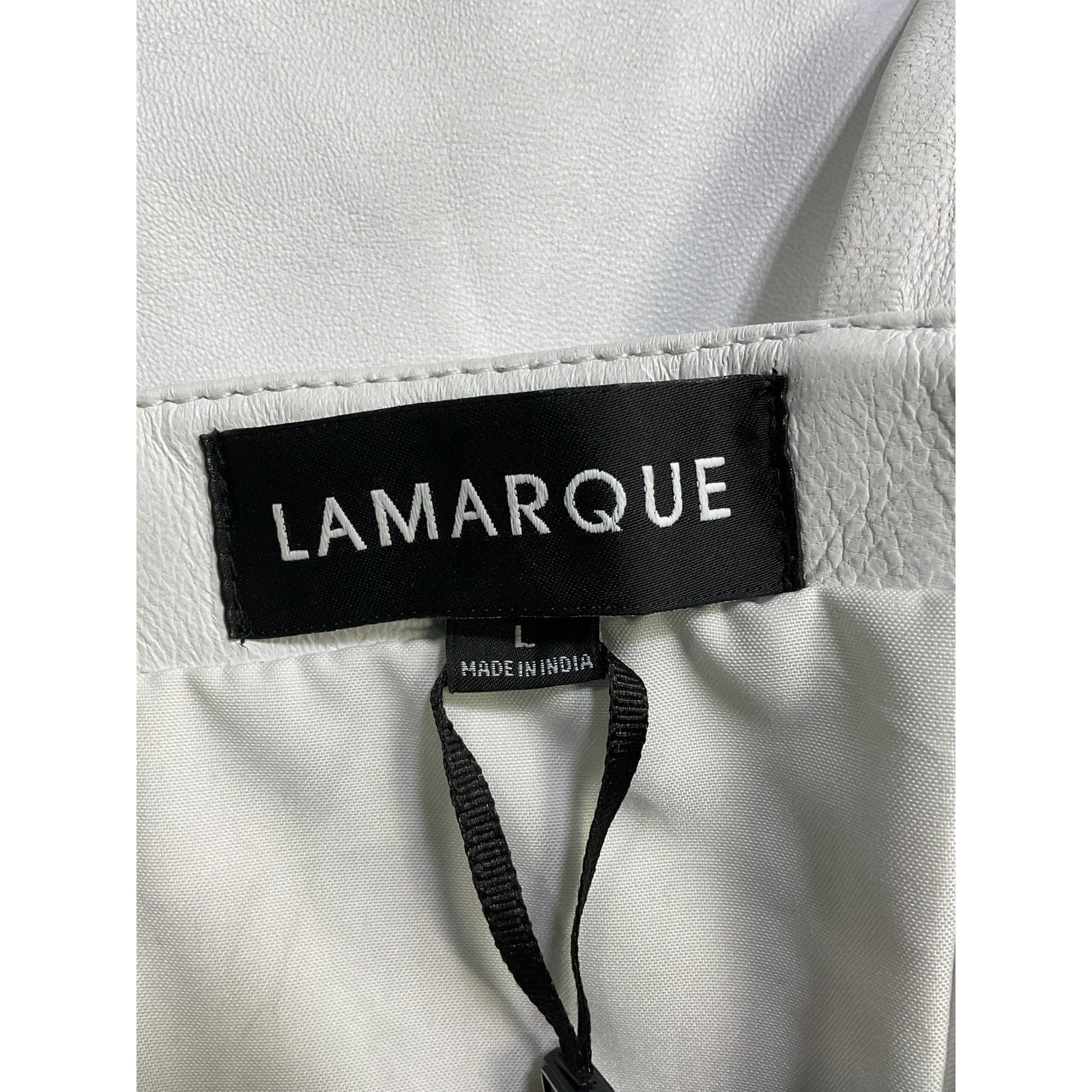 Lamarque 'Tabia' White Faux Leather Corset Size L - NWT