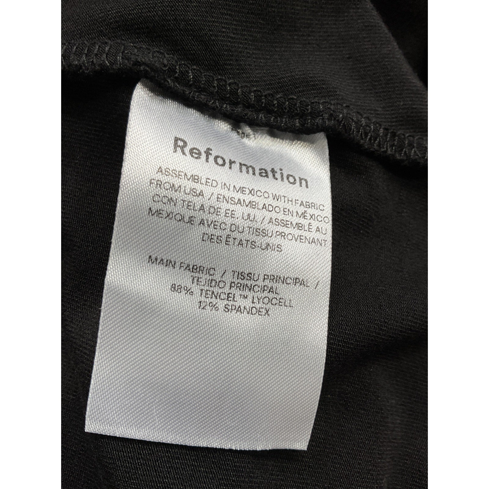 Reformation 'Adalynn' Black Knit Two Piece Size L