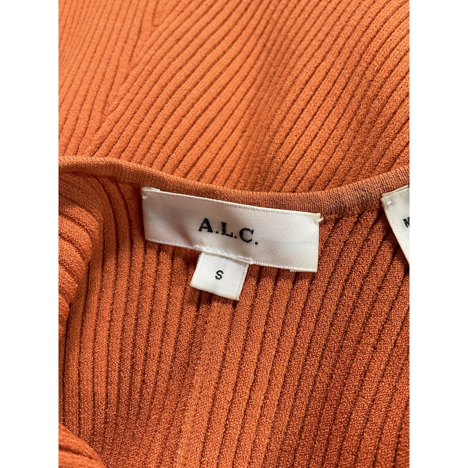 A.L.C. 'Arya' Orange Rib Knit Dress Size M