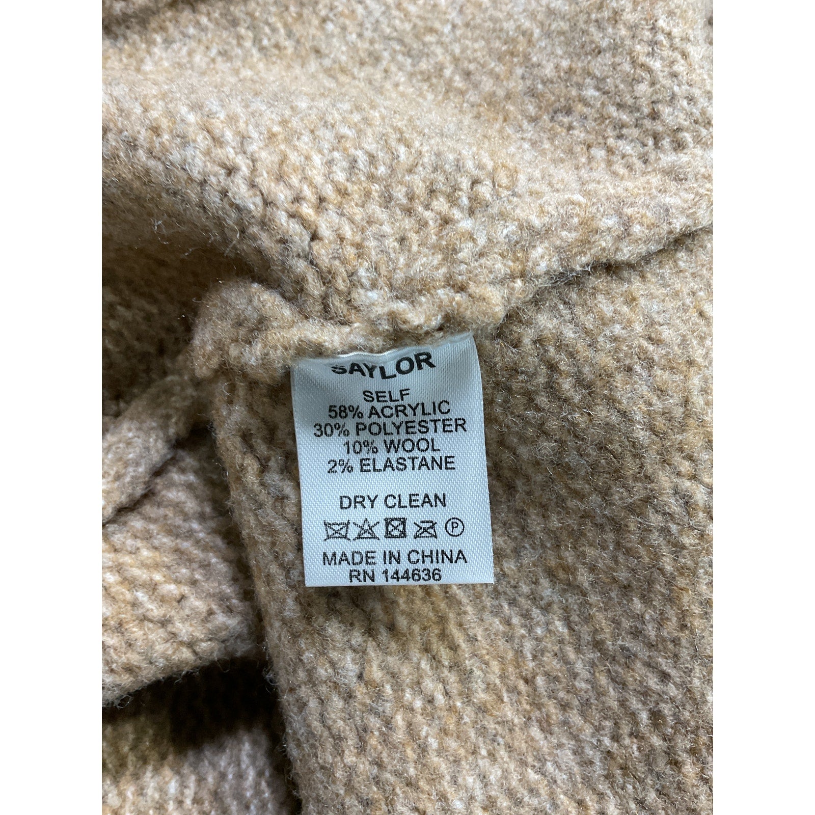 Saylor 'Angelle' Tan Mockneck Sweater Dress Size M - NWT