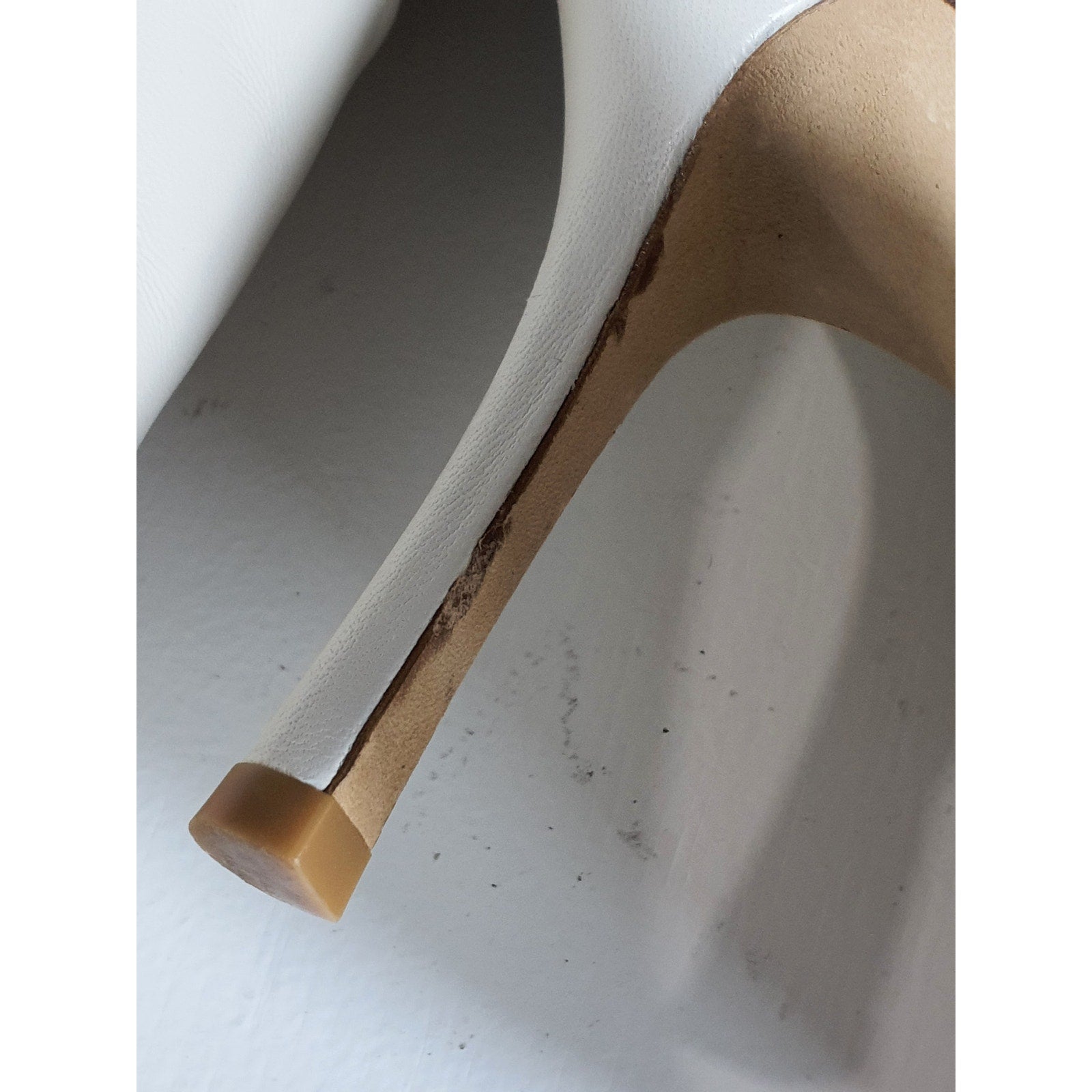 Larroude 'The Kate' Ivory Leather Boot Size 9