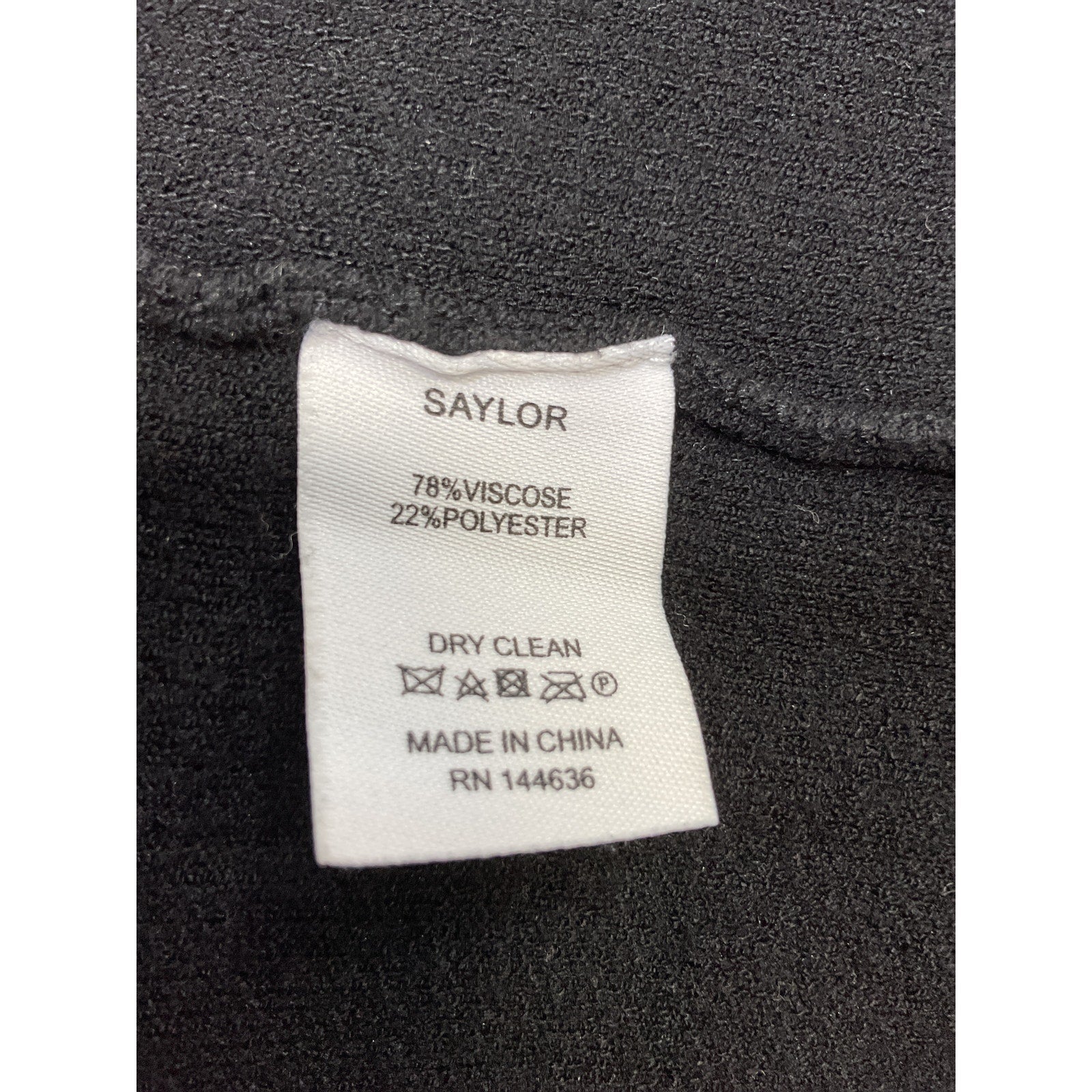 Saylor 'Reid' Black Viscose Mini Dress Size M