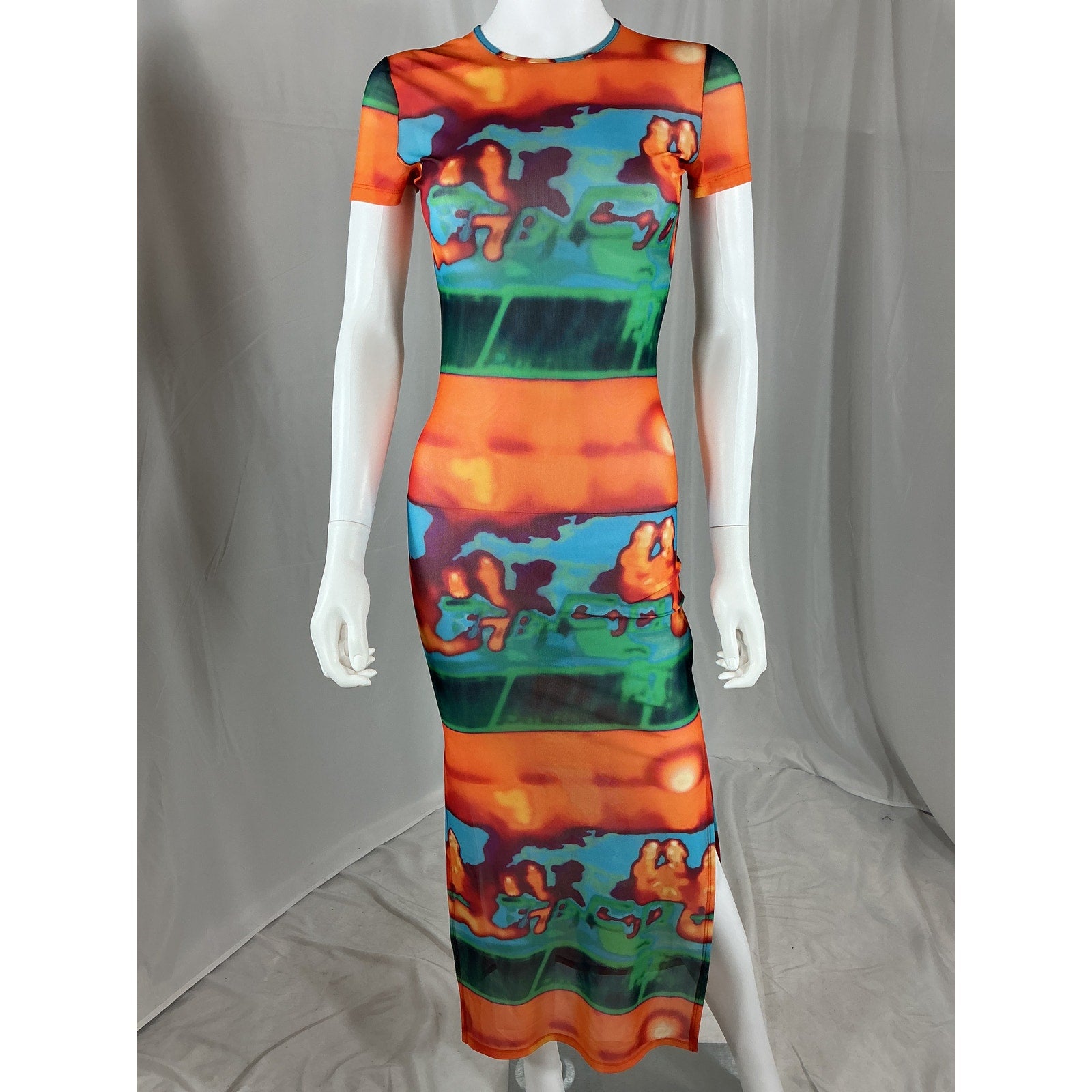 Miaou 'Billie' Orange Polyester Dress Size XS - NWT