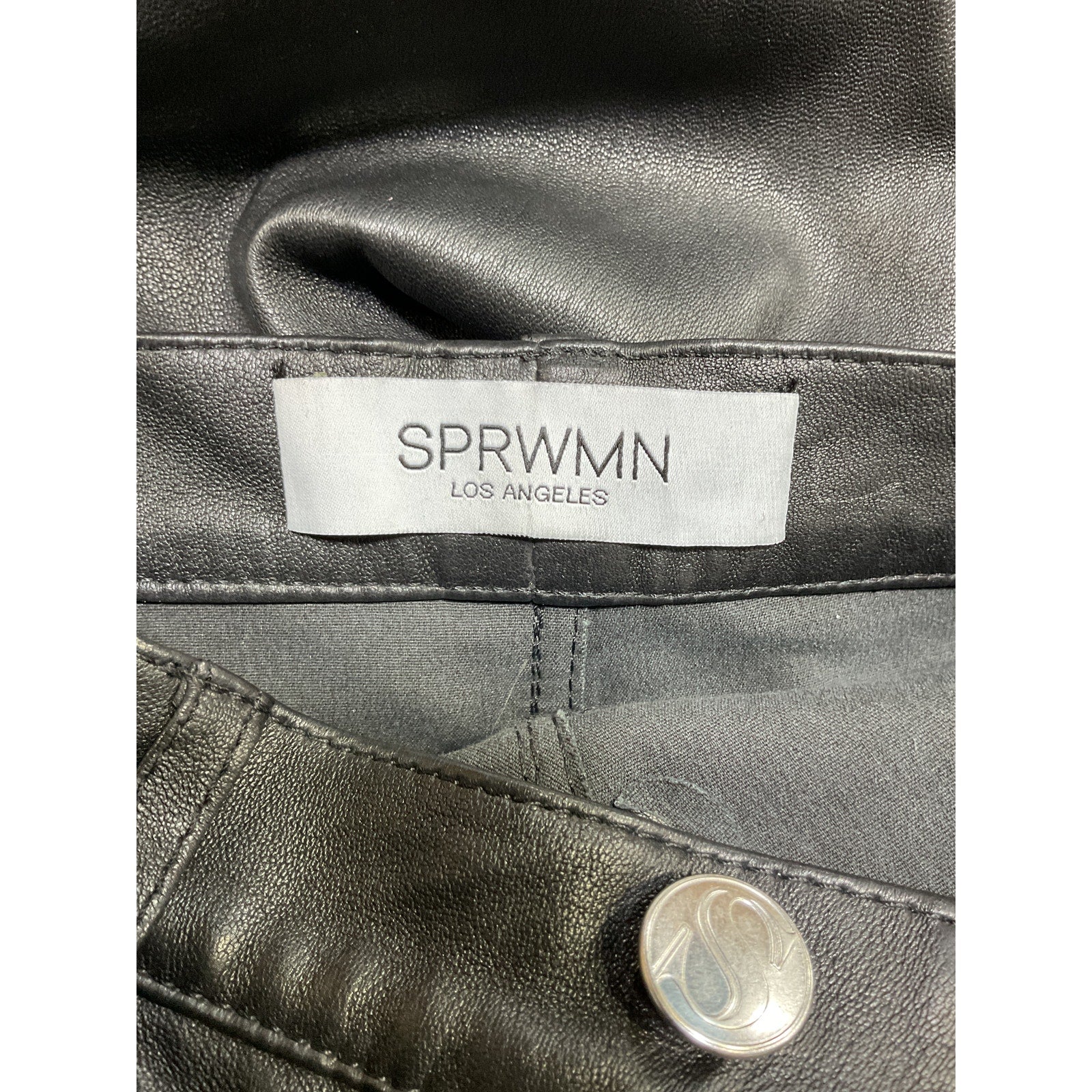 Sprwmn 5 Pocket Black Straight Leg Pant Size S