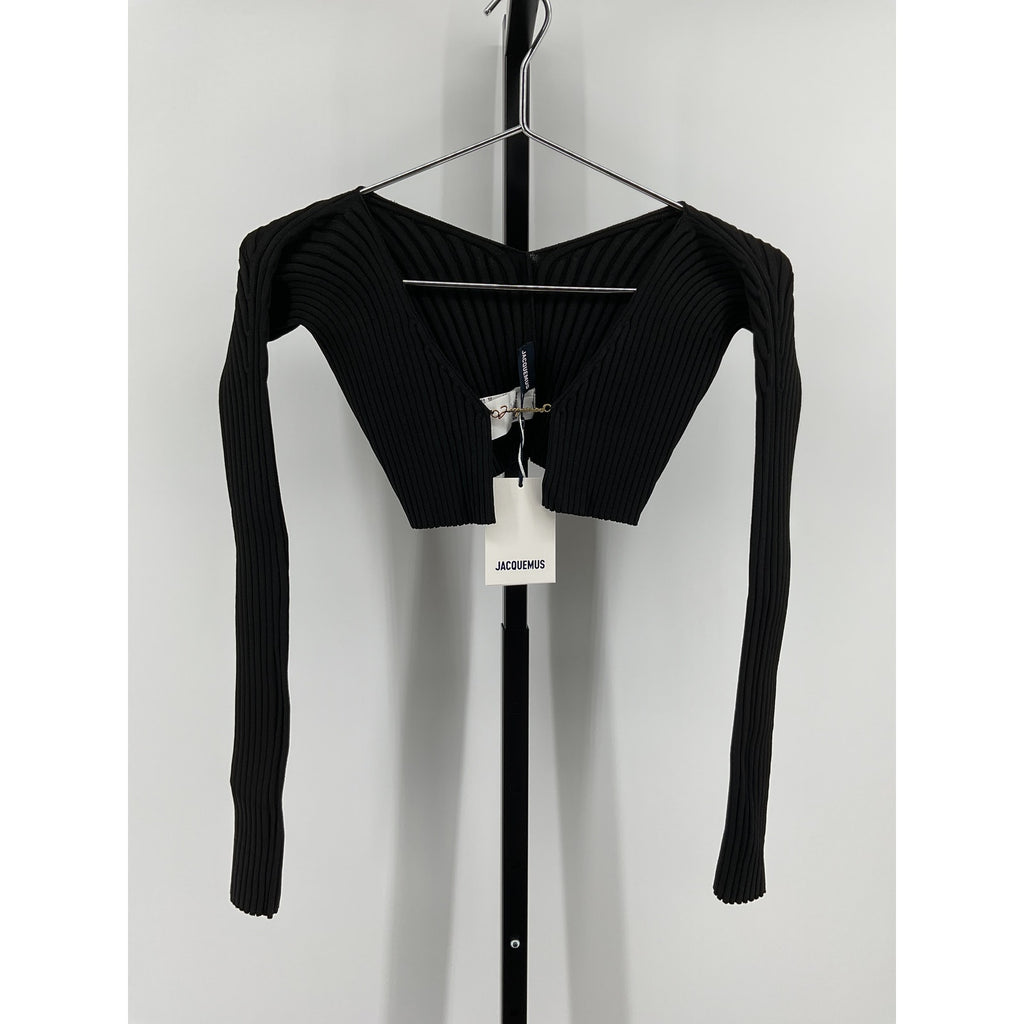 Jacquemus 'La Maille' Black Viscose Pralu Size 34 - NWT