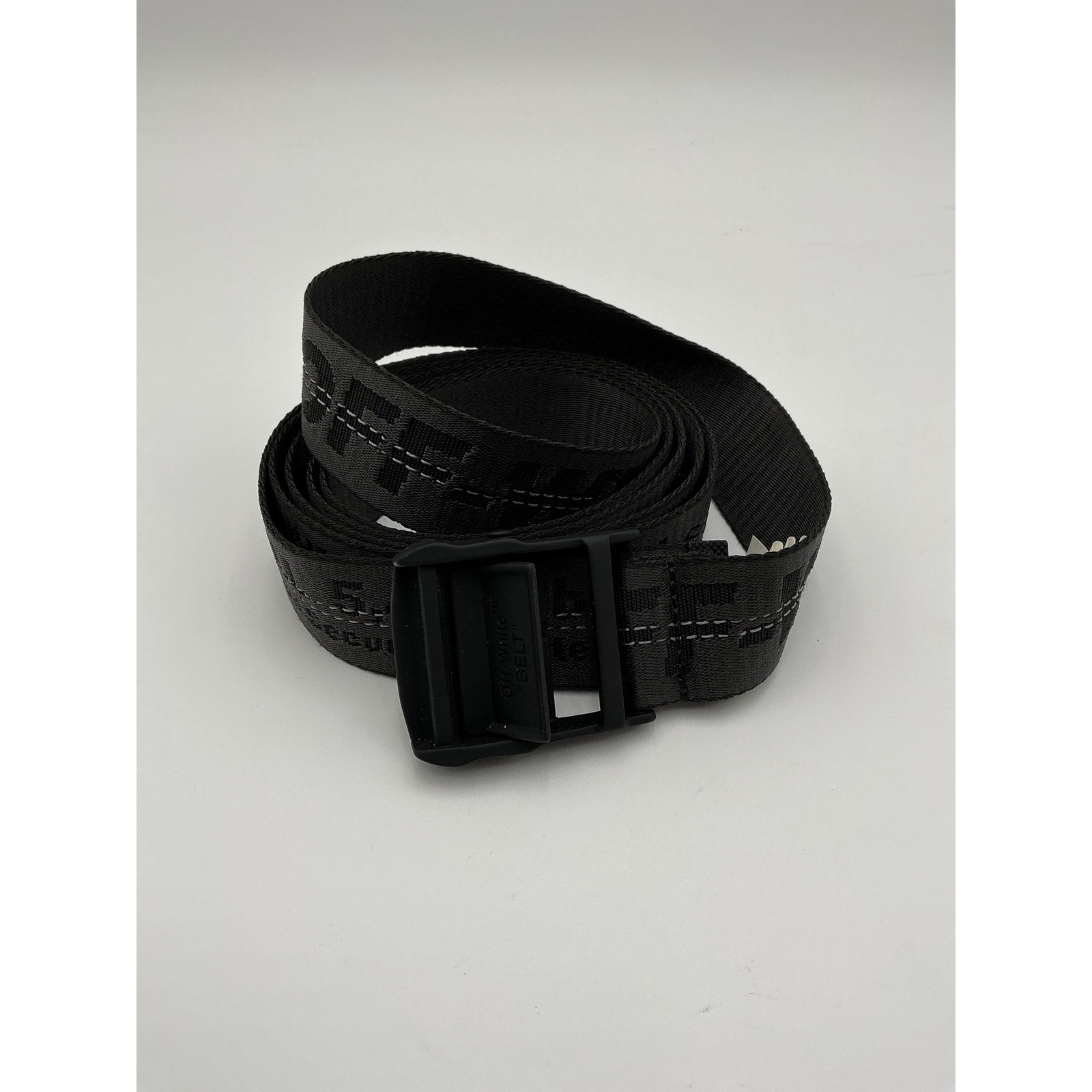 Off-White Classic Black Polyamide Industrial Belt Size OS