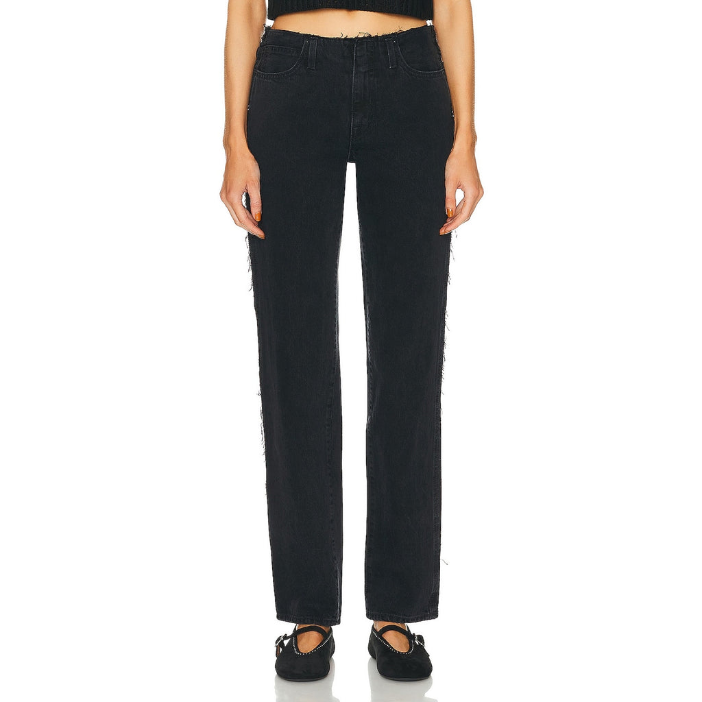 Slvrlake 'Sophie' Black Cotton Long Straight Leg Size 26