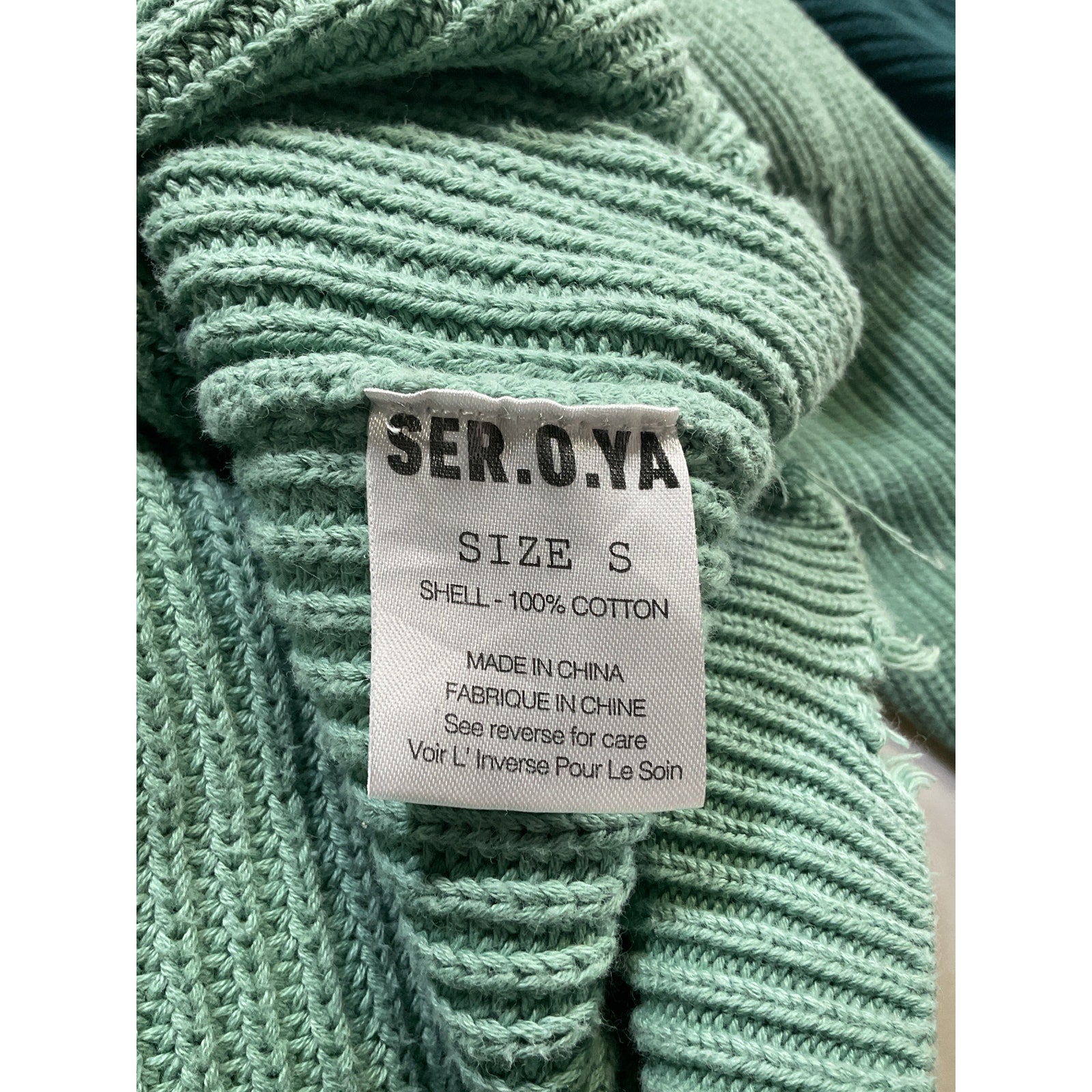 Ser.O.Ya 'Devin' Green Sweater Size S