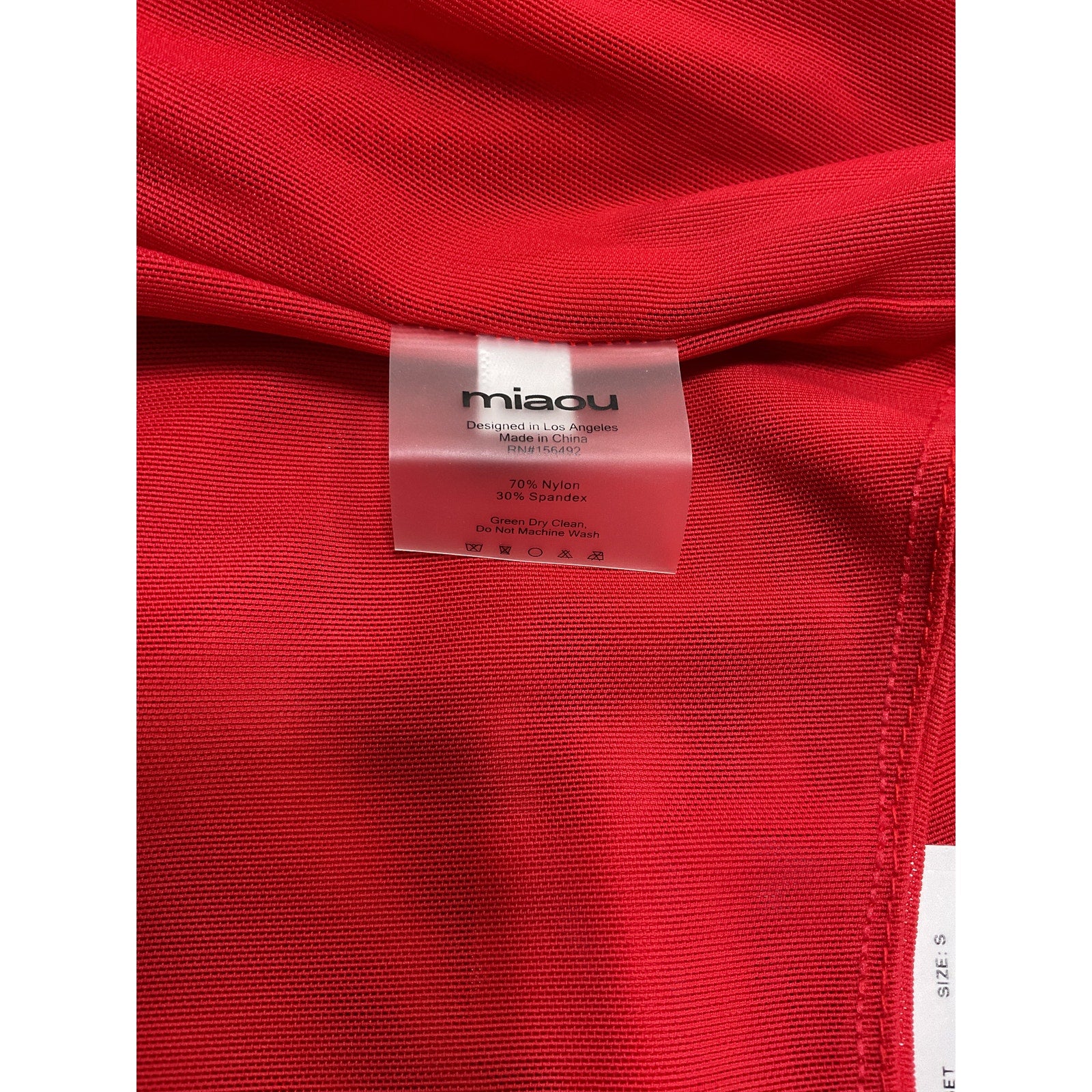 Miaou 'Campbell' Red Nylon Corset Top Size S - NWT