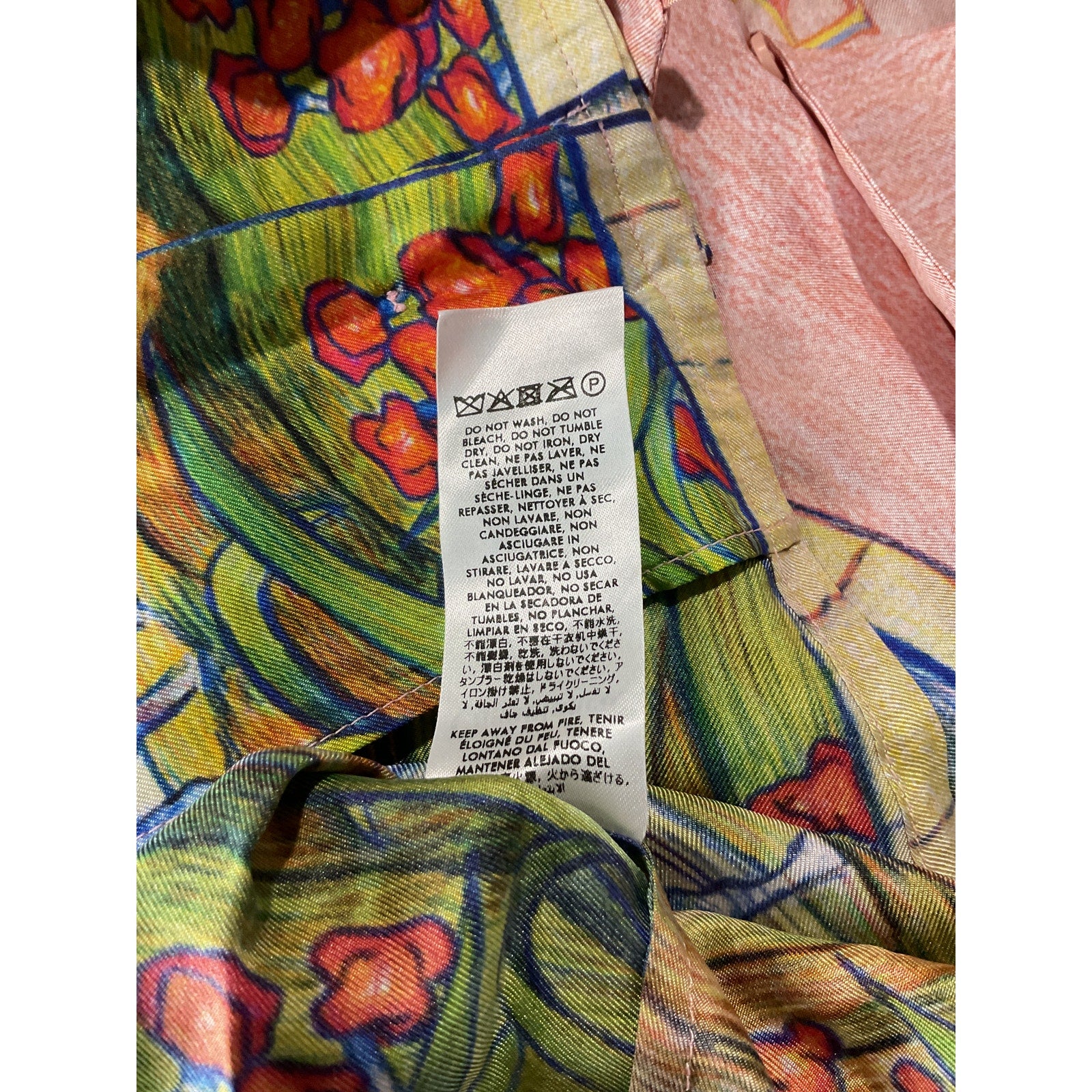 Casablanca Blue Silk Crop Shirt Size 38