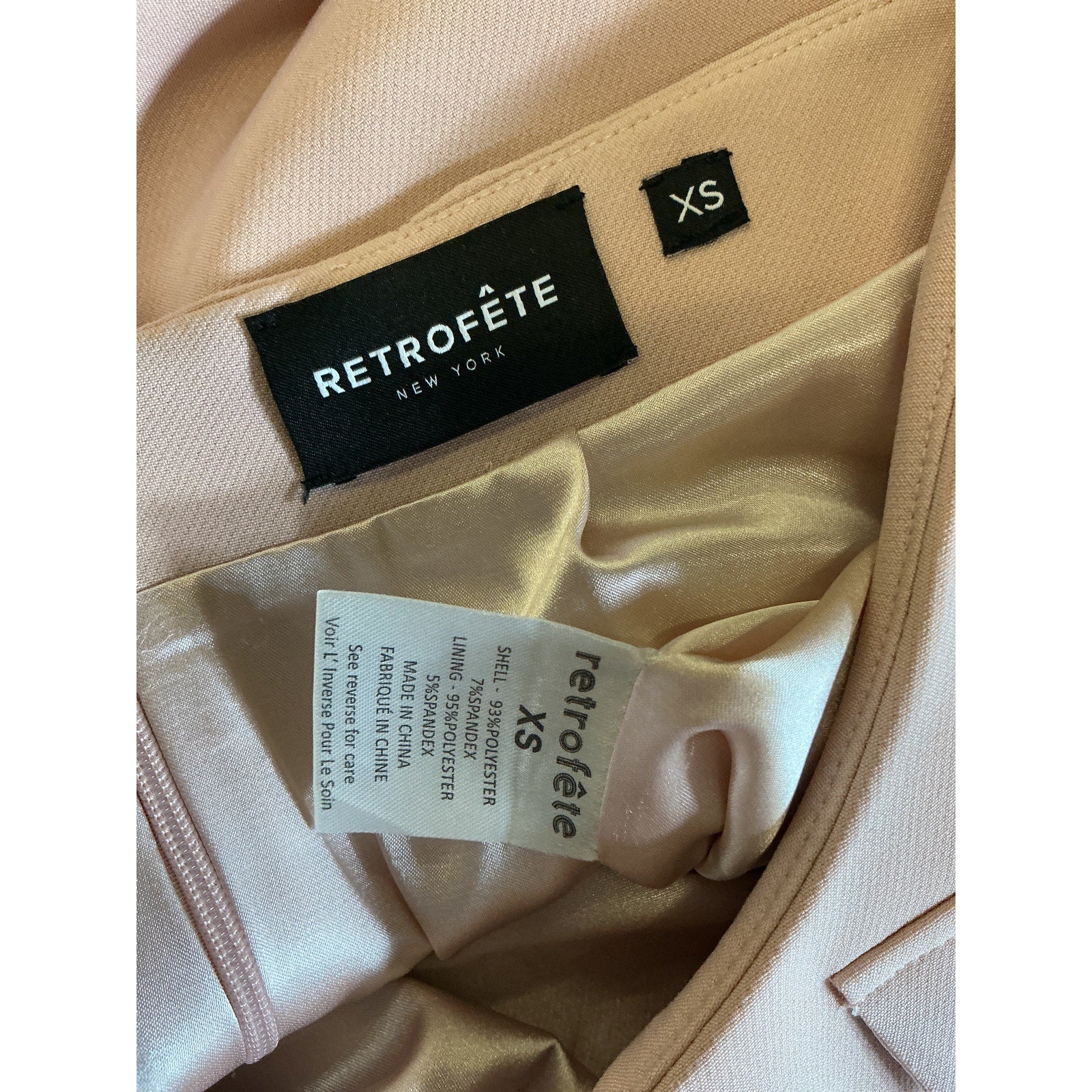 Retrofete 'Amaka' Pink Polyester Skirt Size XS