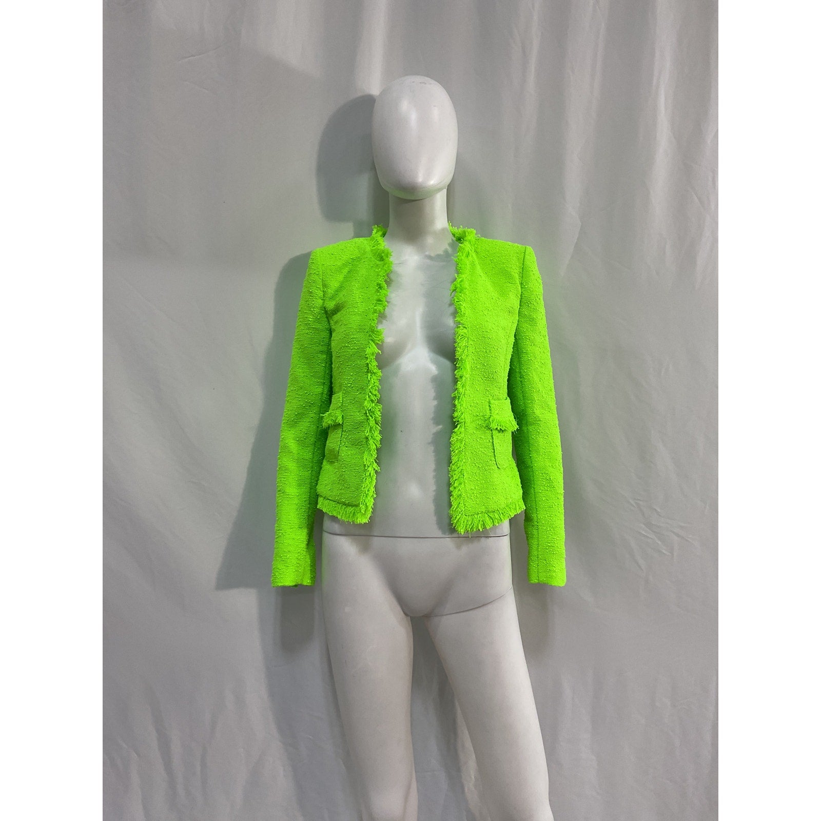 L'Agence 'Angelina' Green Polyester Blazer Size 0