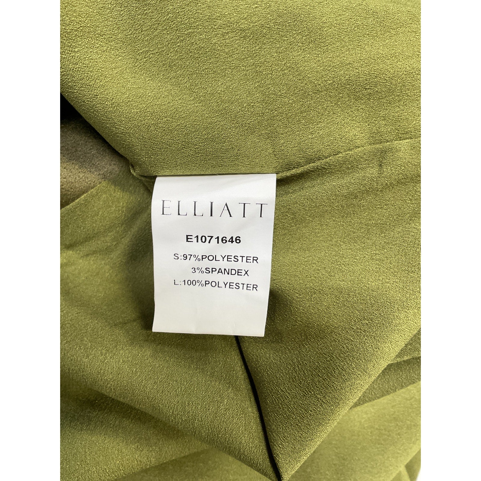 Elliatt 'Camo' Green Satin Dress Size M - NWT