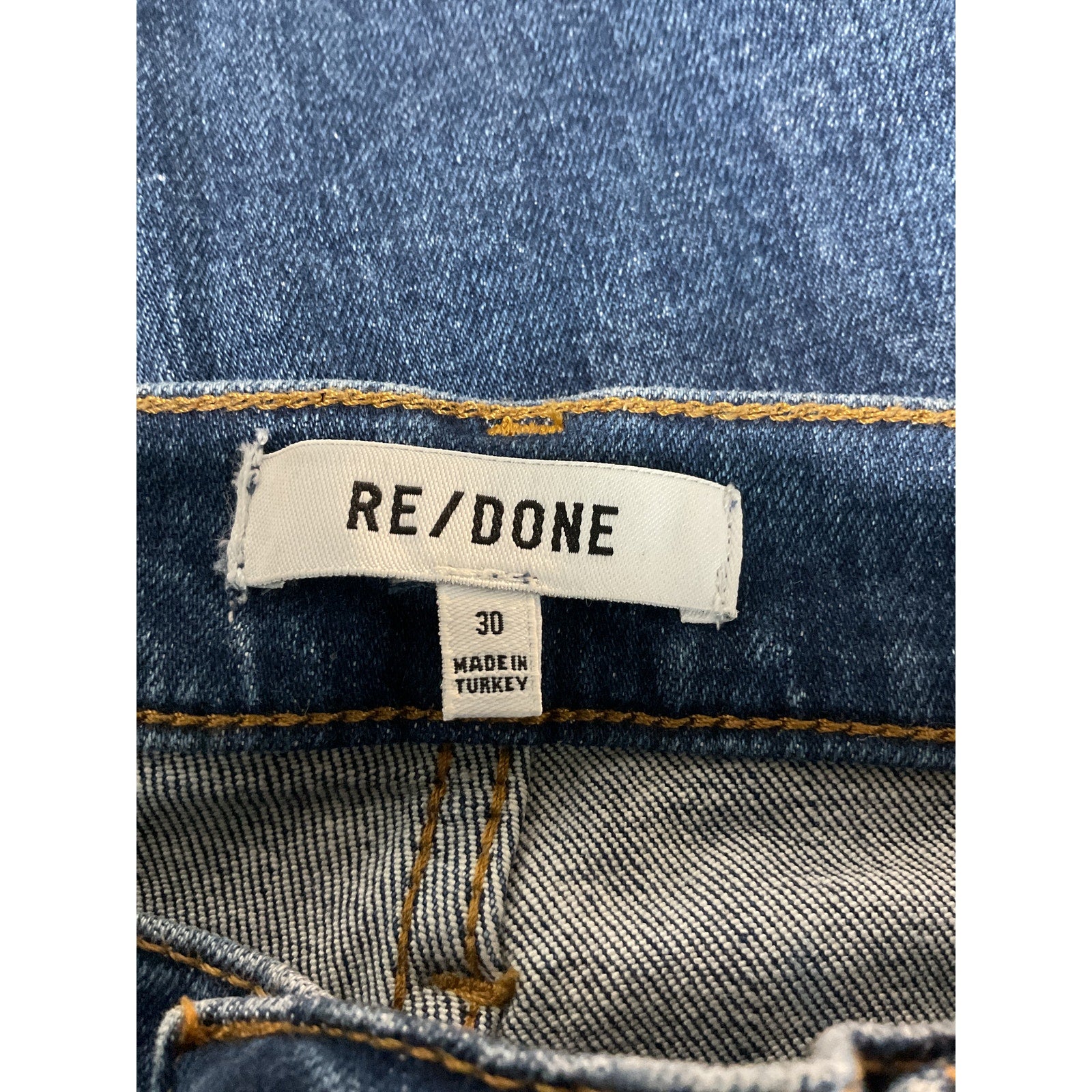 Re/Done '90S' Blue Cotton High Rise Jeans Size 30