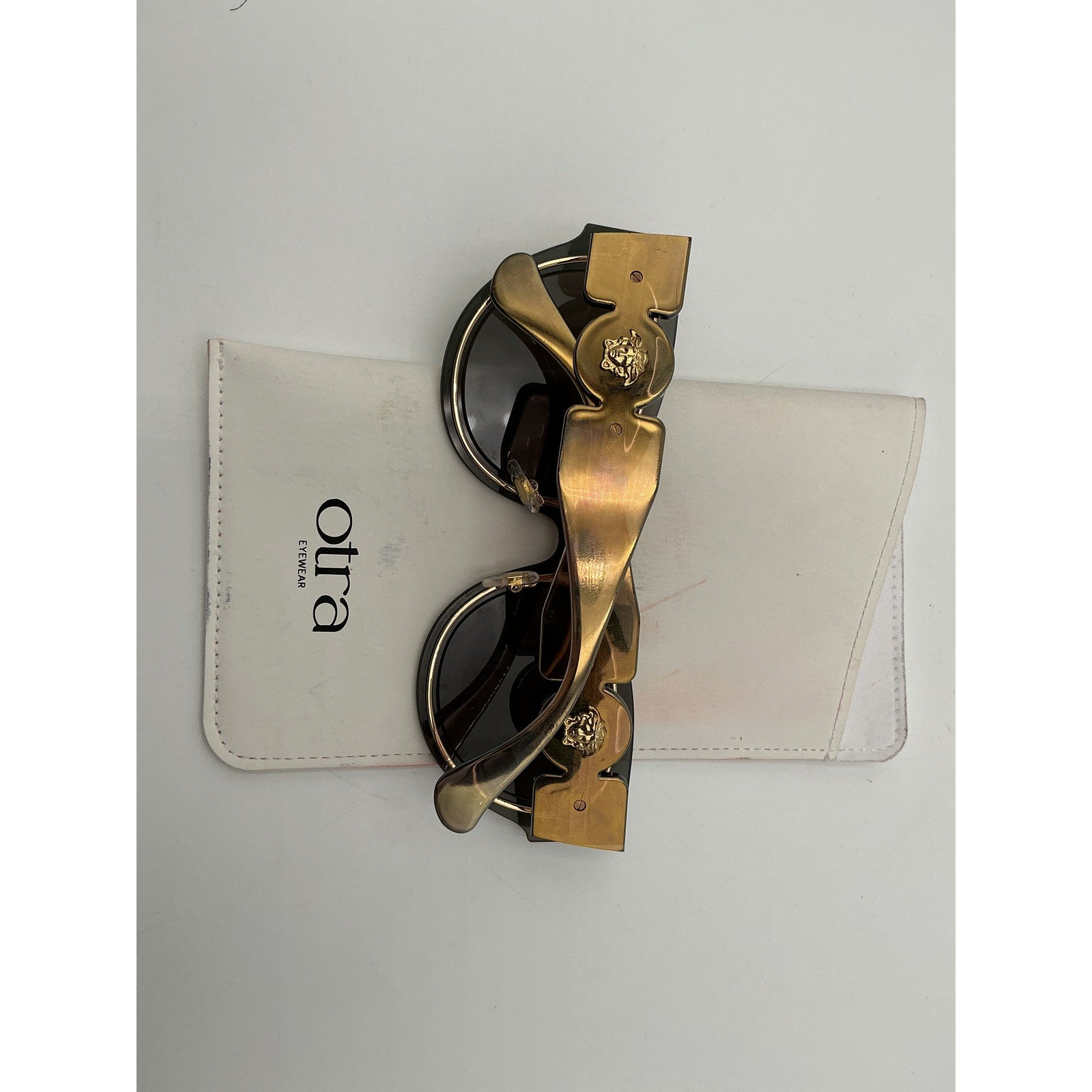 Versace '53mm' Gold Cat Eye Sunglasses Size 53 mm