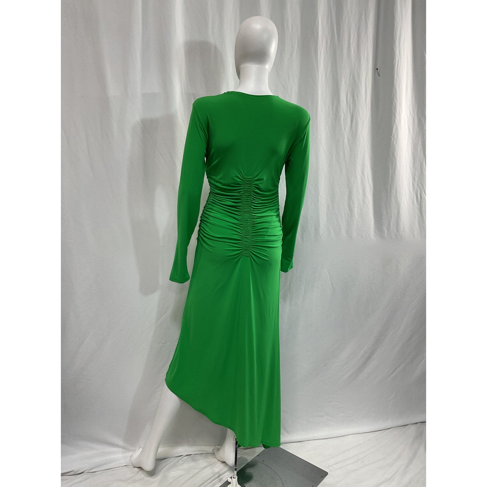 A.L.C. 'Adeline' Green Jewel Neck Long Sleeve Dress Size L
