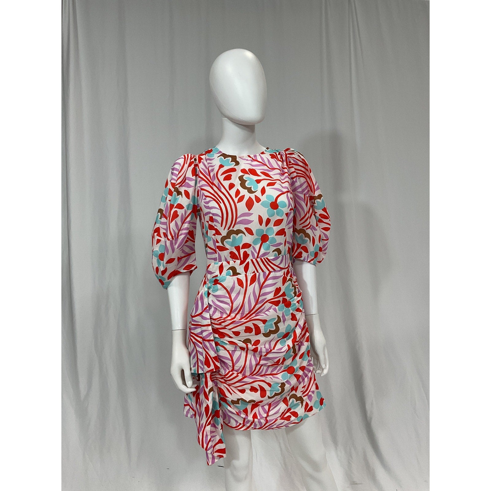 Rhode 'Pia' Red Poplin Dress Size 4