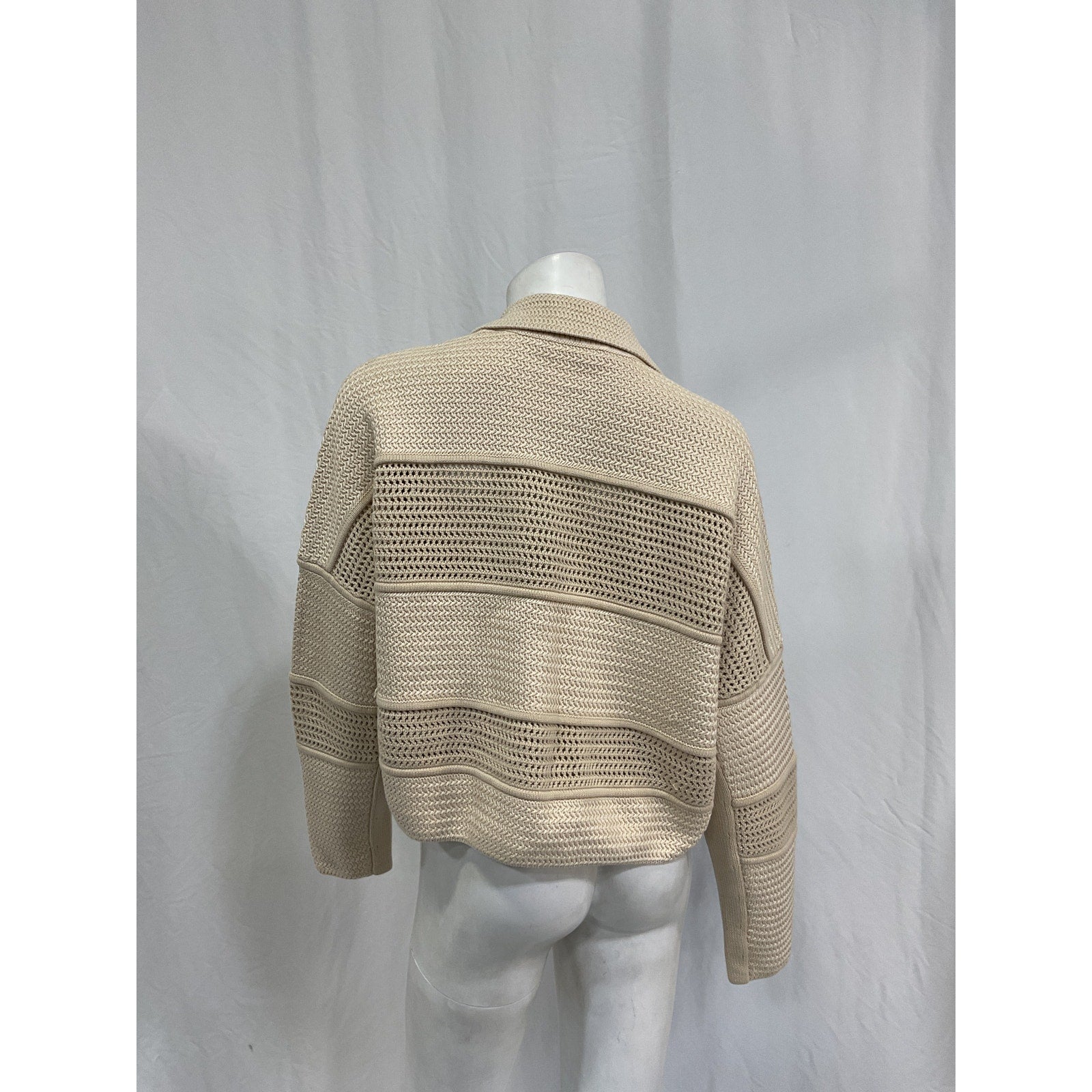 Ba&Sh 'Val' White Cotton Cardigan Size M