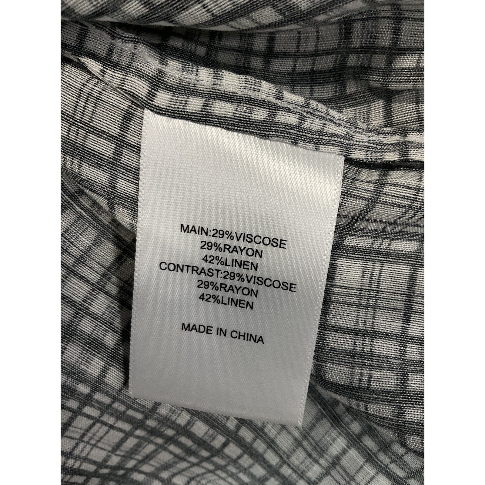 Aje 'Memento' Black Long Sleeve Plaid Ruffle Blouse Size 2