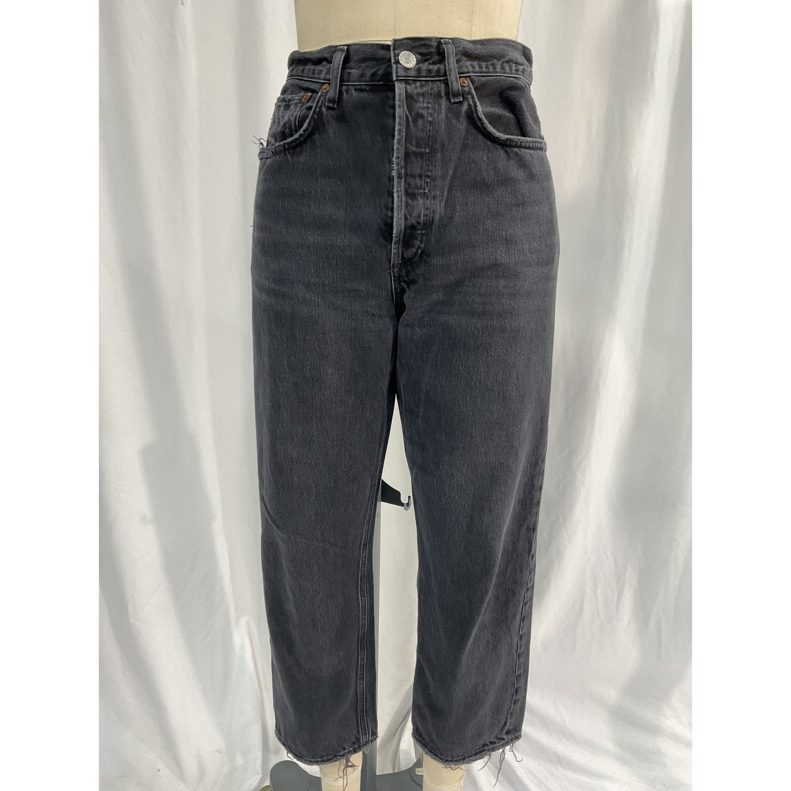 Agolde '90's' Black Crop Denim Jean Size 28