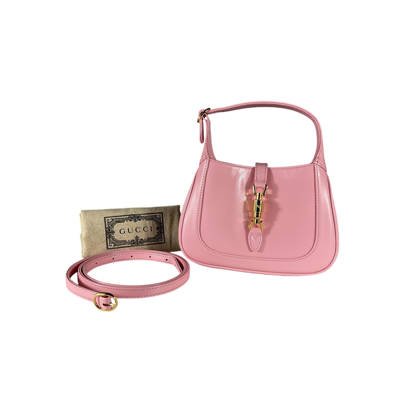 Gucci 'Jackie 1961' Pink Leather Mini Shoulder Bag