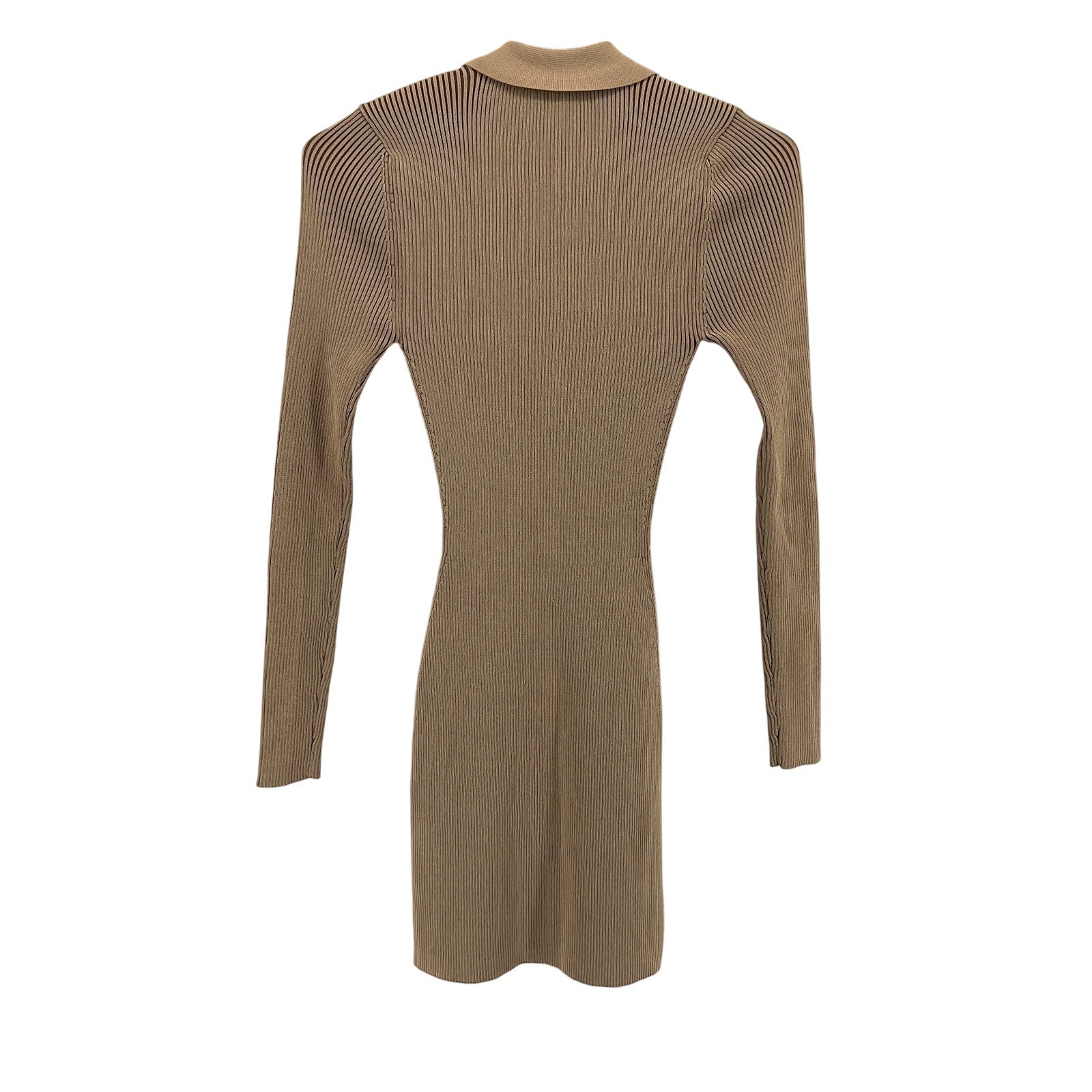 Ser.O.Ya 'Boa' Beige Rayon Rib Knit Dress Size S
